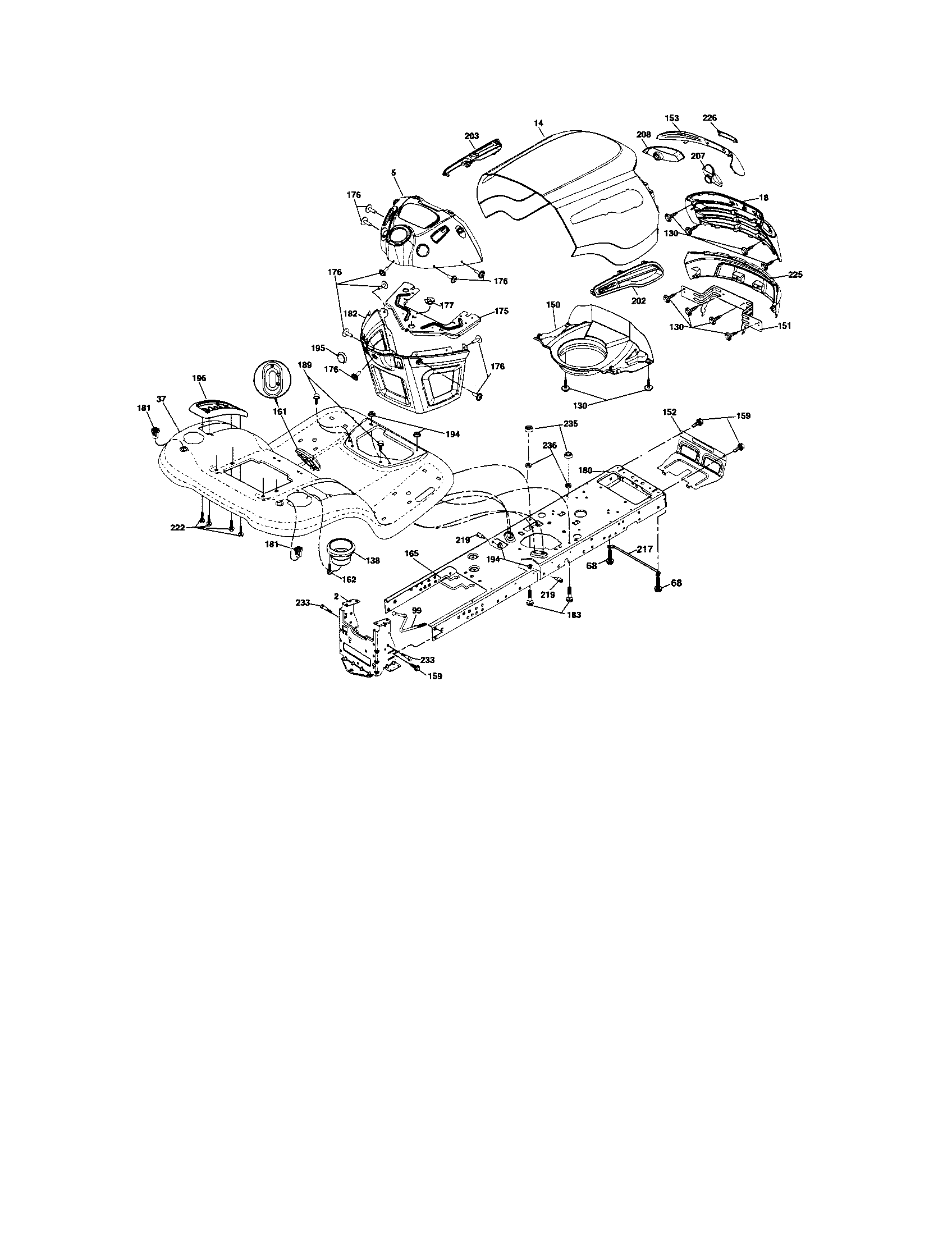 Craftsman 917276905 chassis assembly diagram