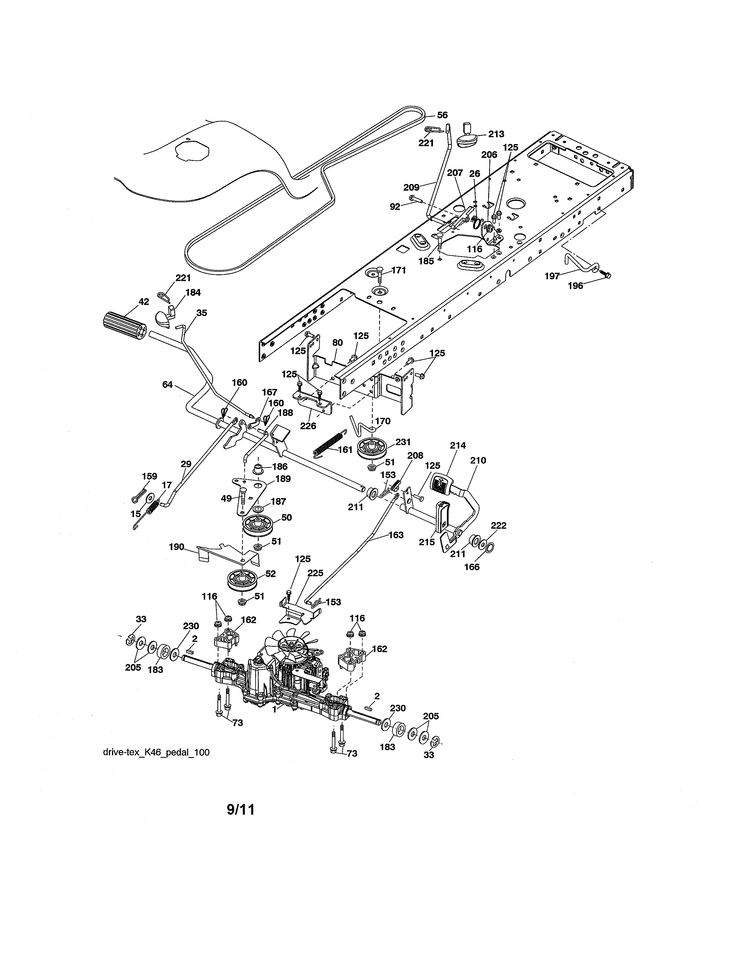 Craftsman 917276905 ground drive diagram