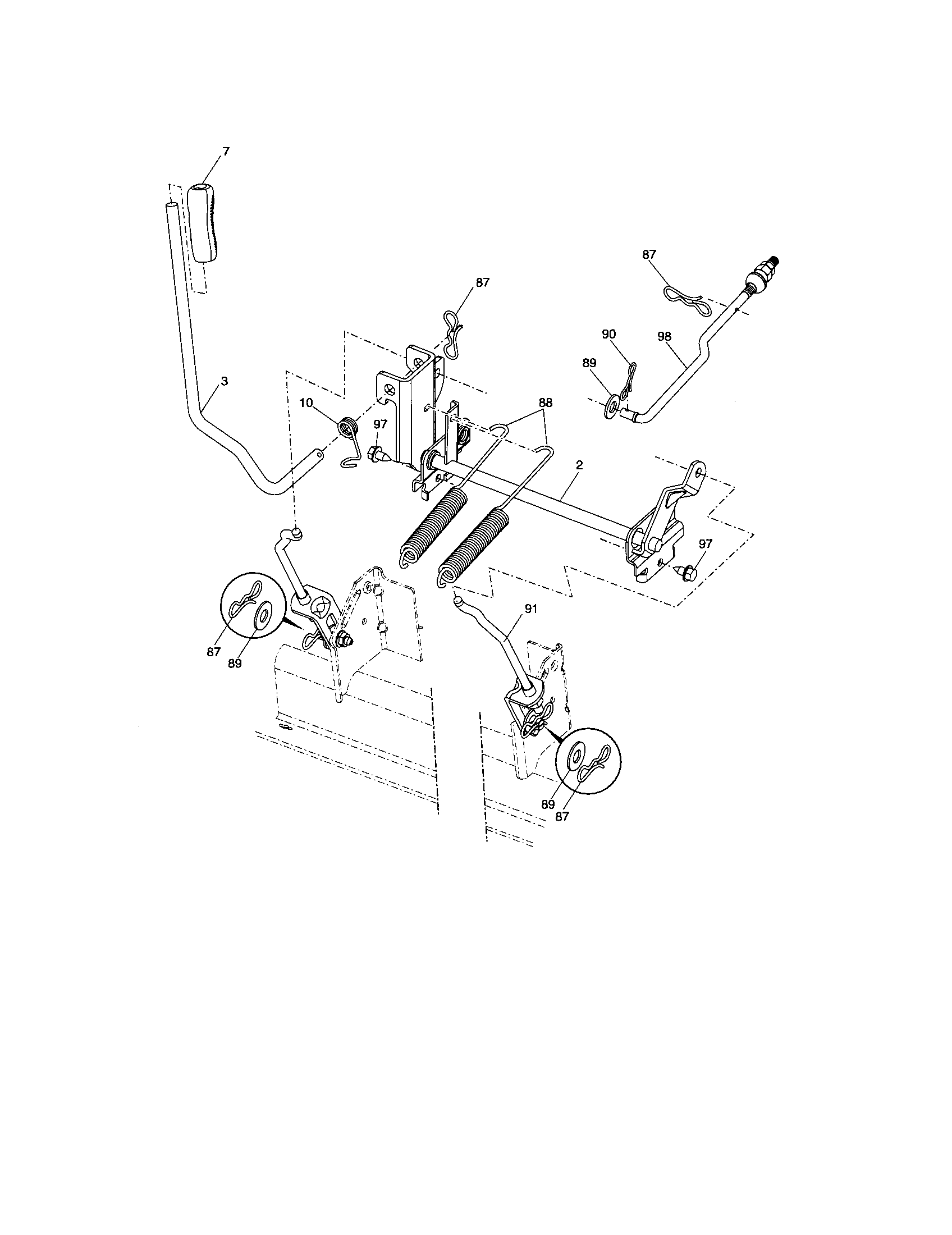 Craftsman 917276905 lift assembly diagram