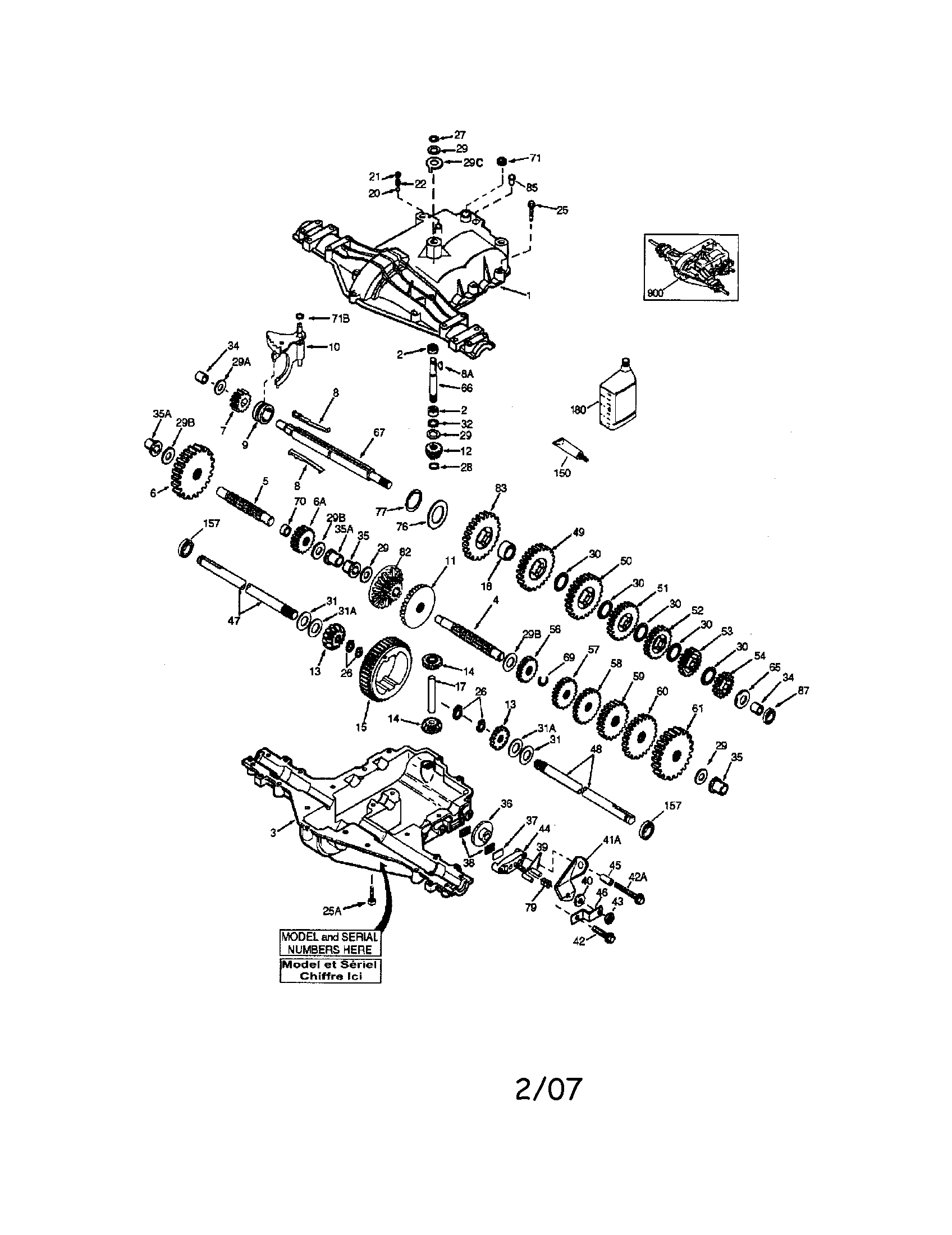 Craftsman 917270912 peerless transaxle diagram
