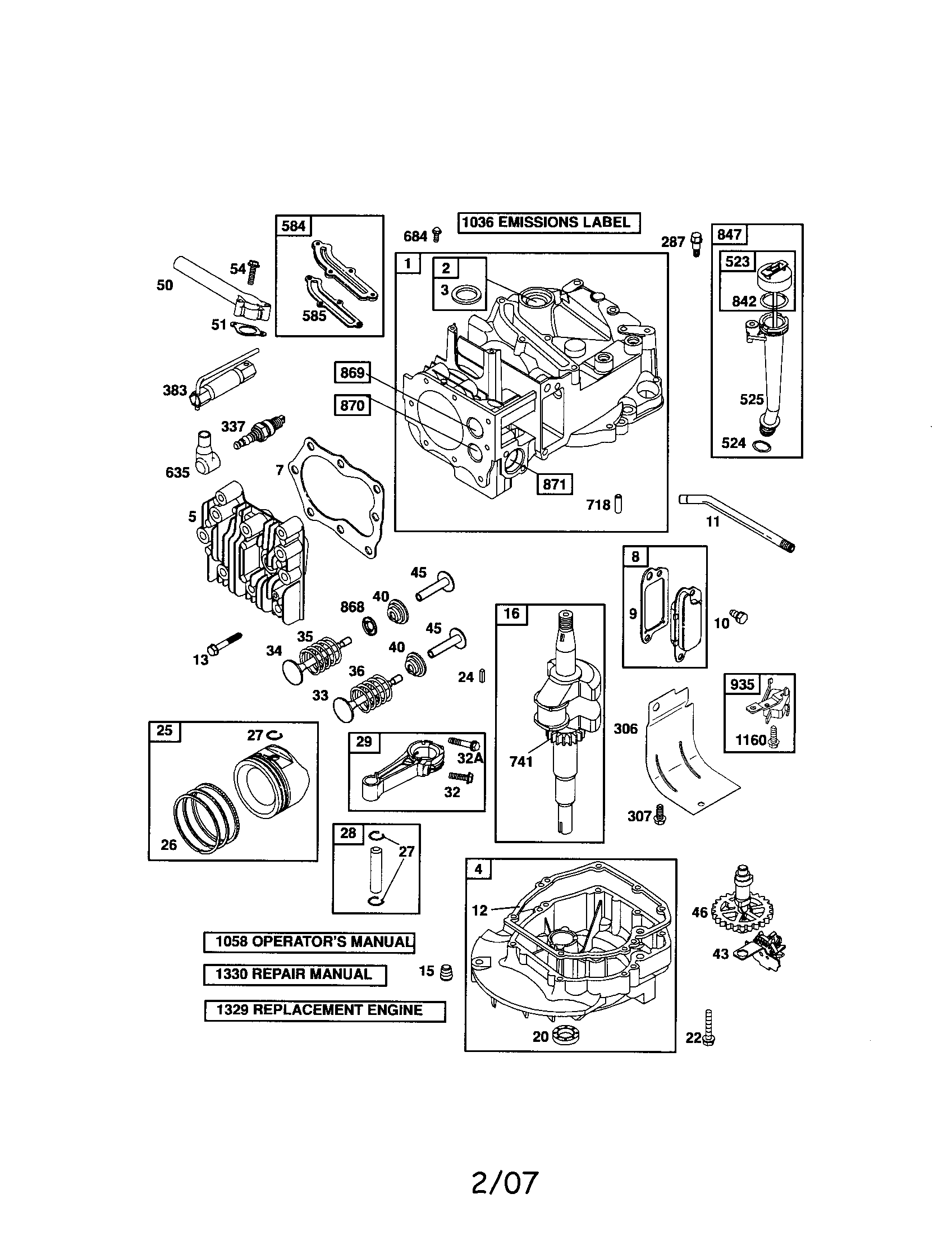 Craftsman 917370530 cylinder/crankshaft/crankcase diagram