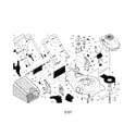 Craftsman 917370540 handle/engine/housing/grassbag diagram