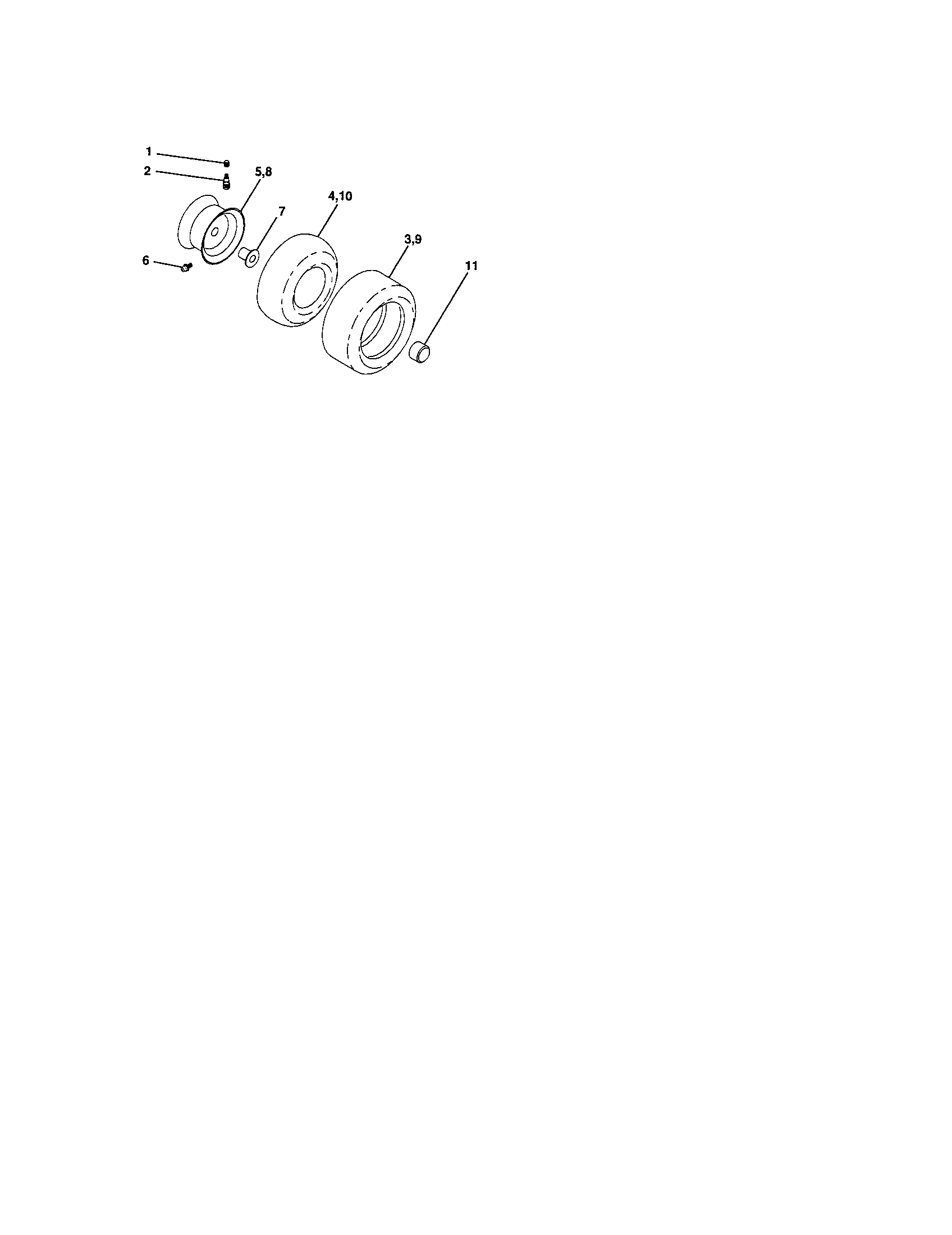 Craftsman 917287031 wheels and tires diagram