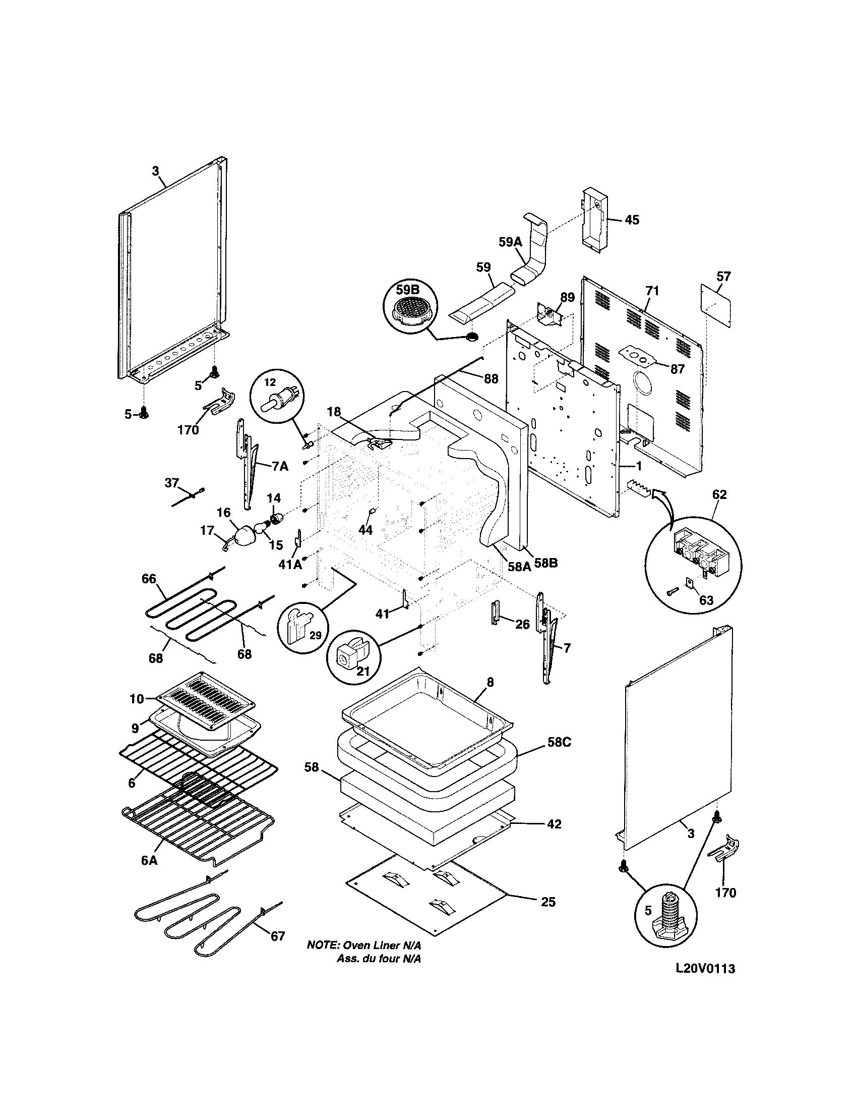 Kenmore 79094689300 body diagram