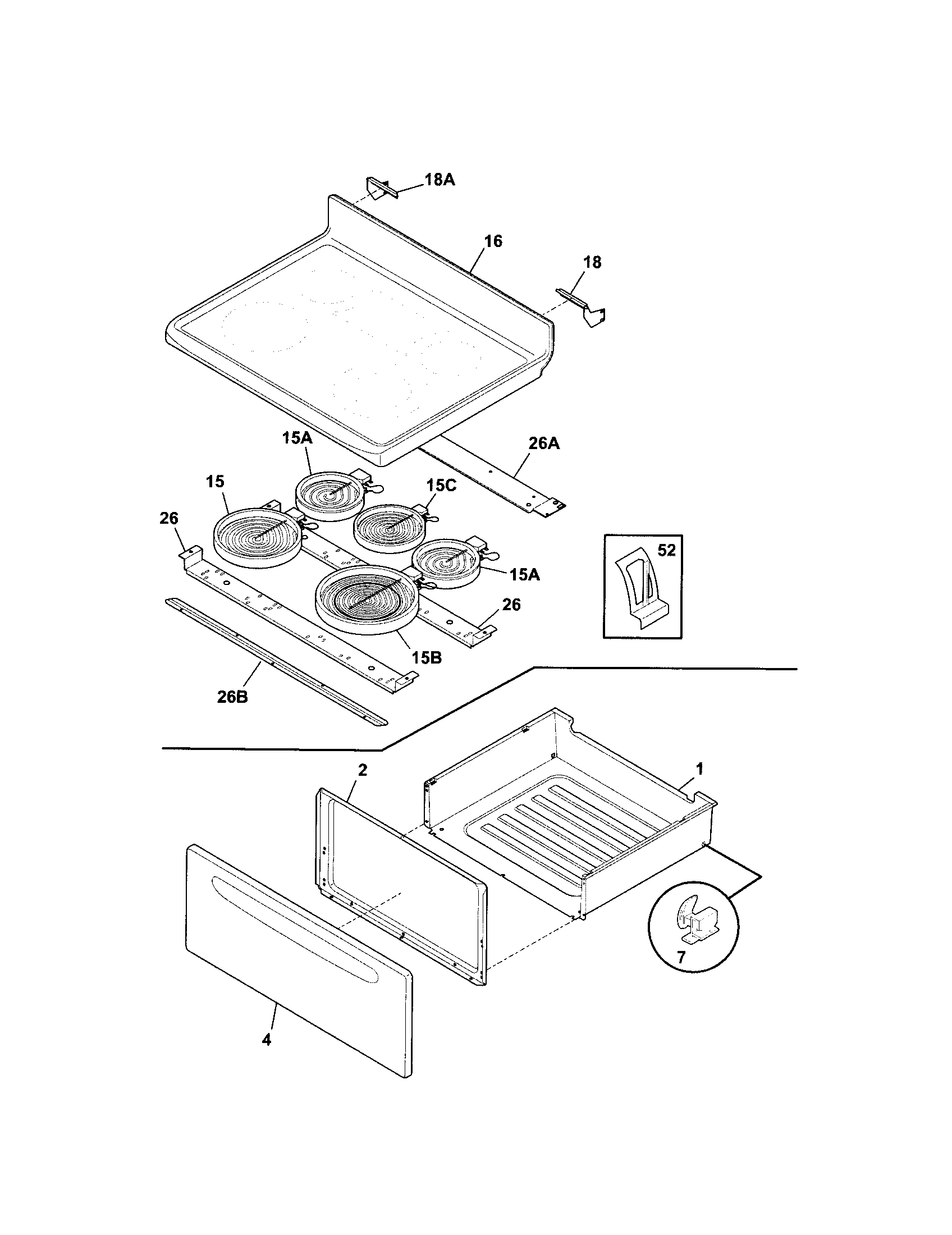 Kenmore 79094689300 top/drawer diagram