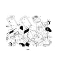 Craftsman 917371600 engine/housing/handle diagram