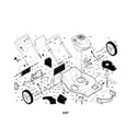 Craftsman 917371621 engine/housing/handle diagram