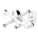 Craftsman 917371710 drive control/gear case/wheels diagram