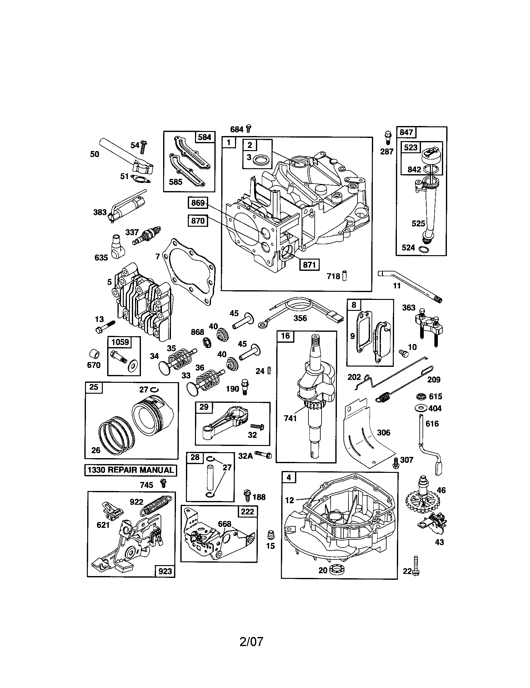 Craftsman 917375620 cylinder/crankshaft/crankcase diagram