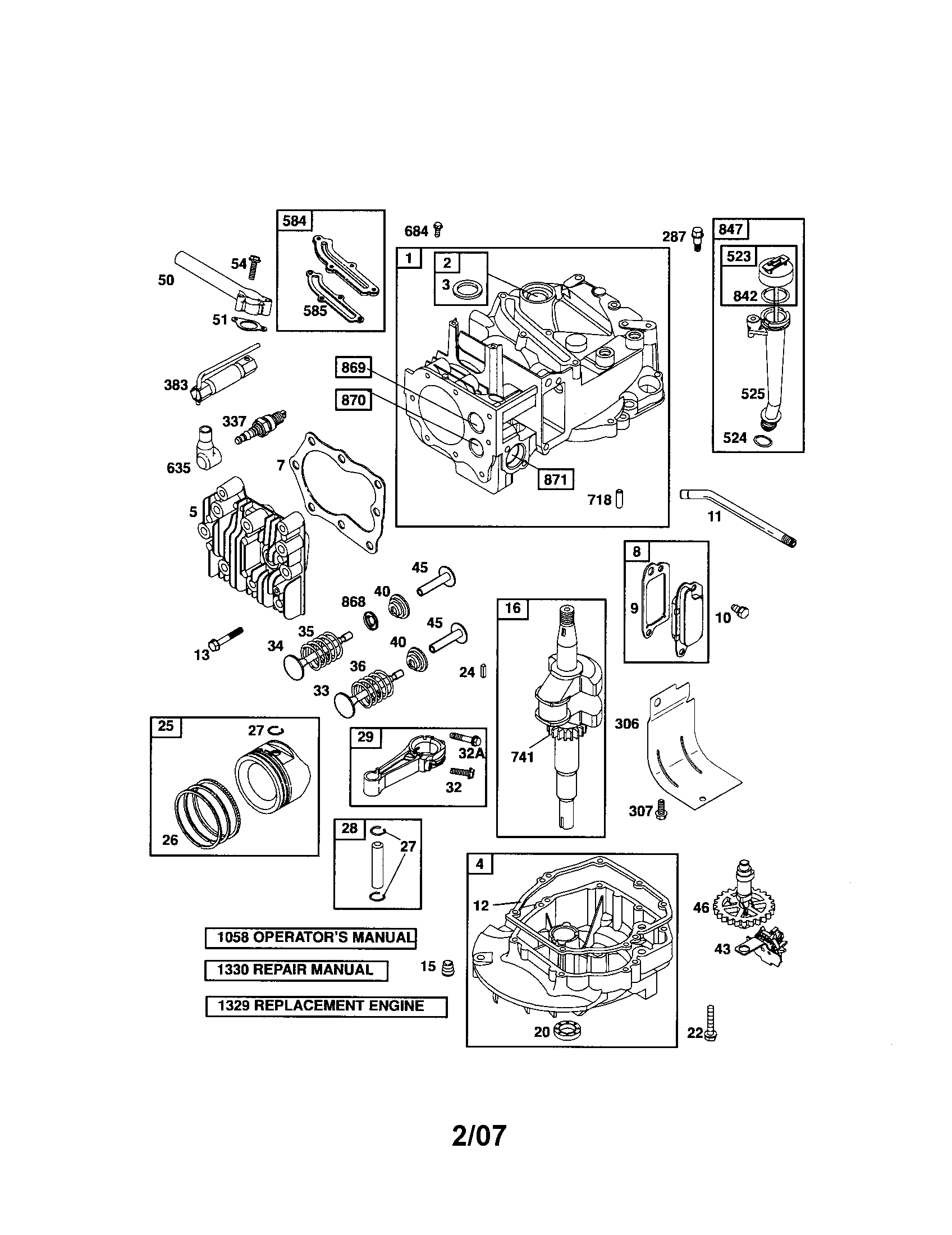 Craftsman 917371630 cylinder/crankshaft/crankcase diagram