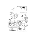 Briggs & Stratton 124T02-0853-EA rewind starter/blower housing diagram