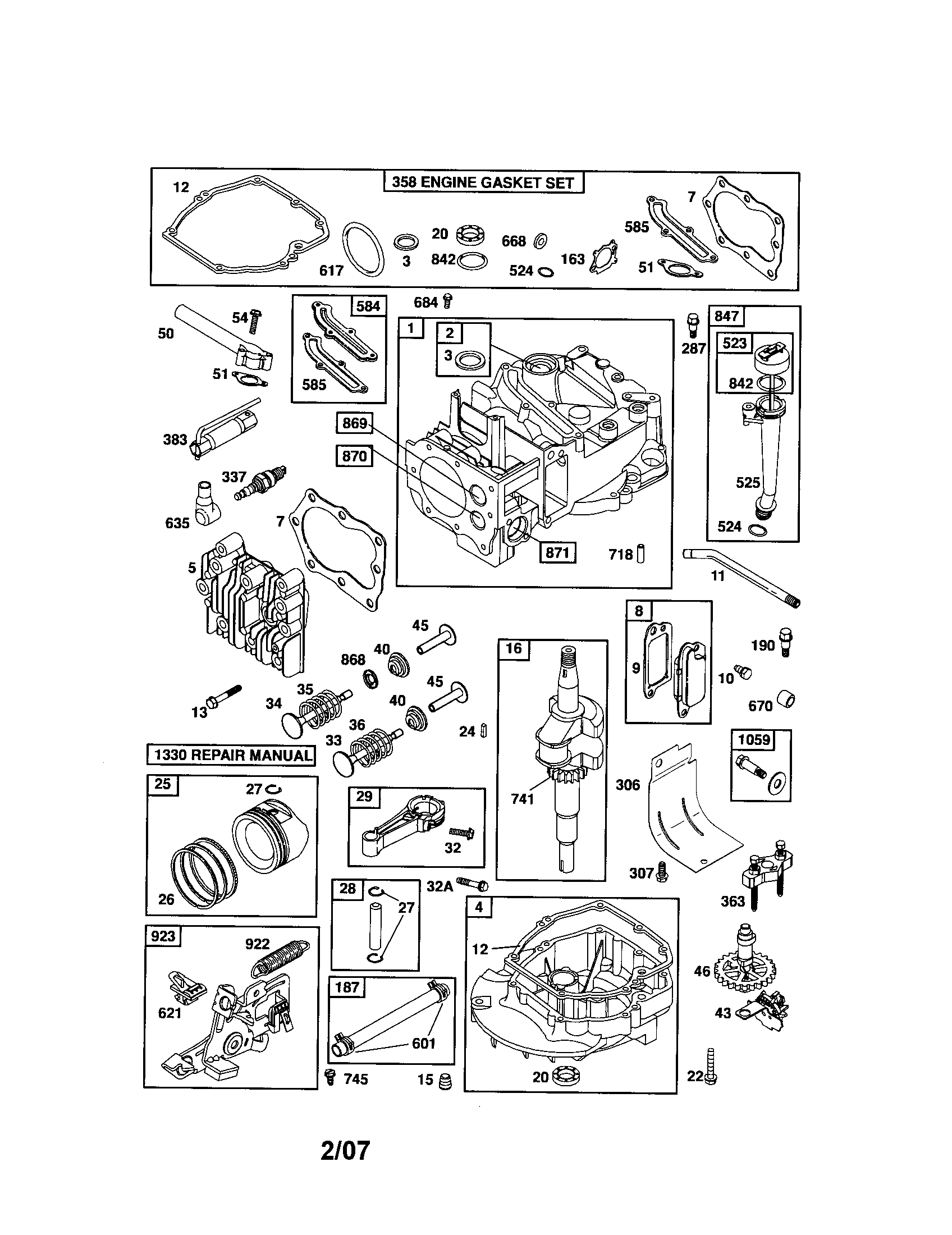 Craftsman 917376730 cylinder/crankshaft/crankcase diagram