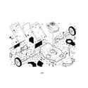 Craftsman 917376166 engine/housing/handle diagram