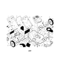 Craftsman 917376167 engine/housing/handle diagram