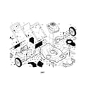 Craftsman 917376169 engine/housing/handle diagram