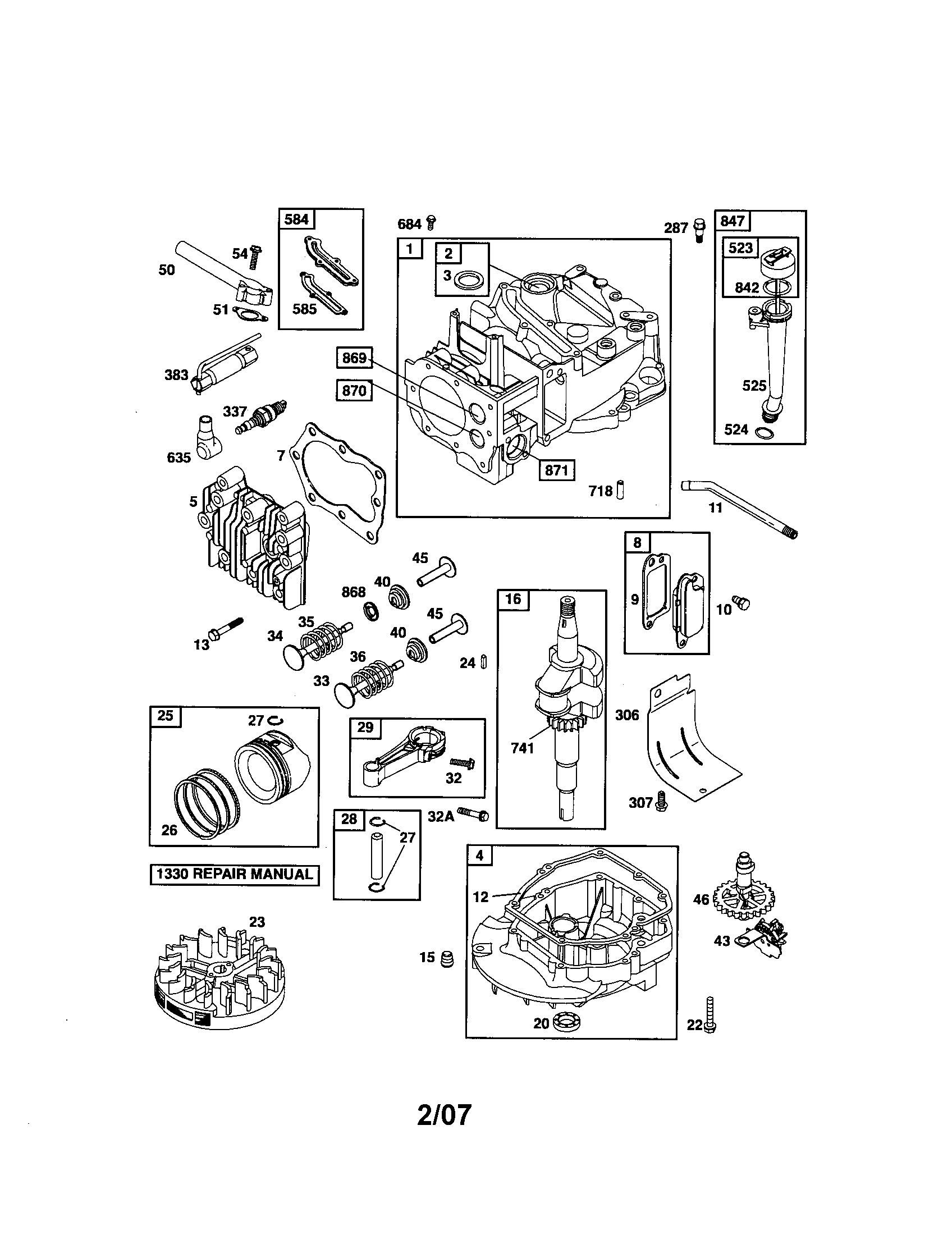 Craftsman 917376156 cylinder/crankshaft/crankcase diagram