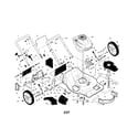 Craftsman 917376680 engine/housing/handle diagram