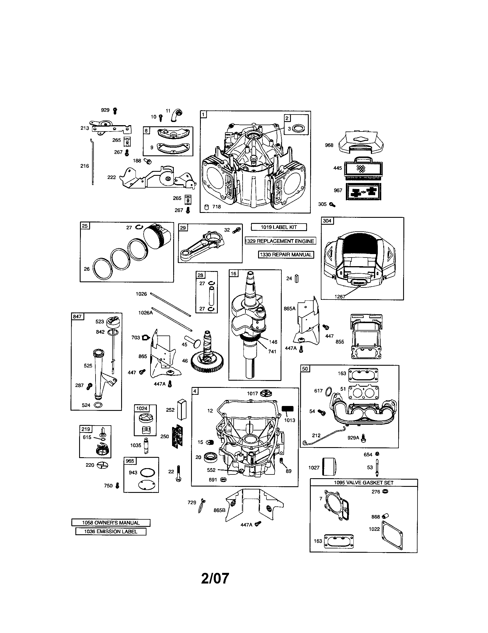 Craftsman 917287301 cylinder/crankshaft/crankcase diagram