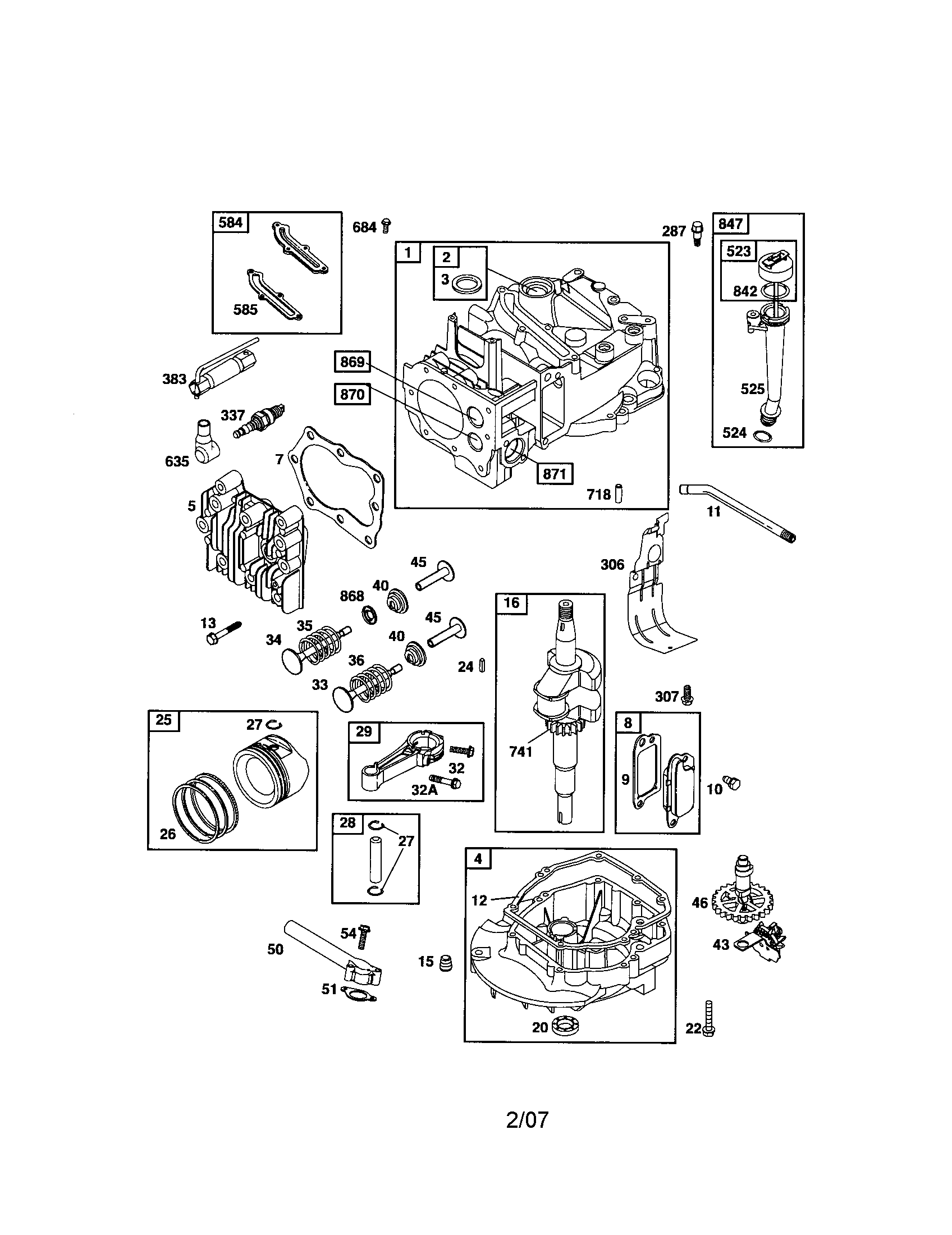 Craftsman 917376053 cylinder/crankshaft/crankcase diagram