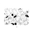 Weed Eater 388180 engine/housing/handle diagram