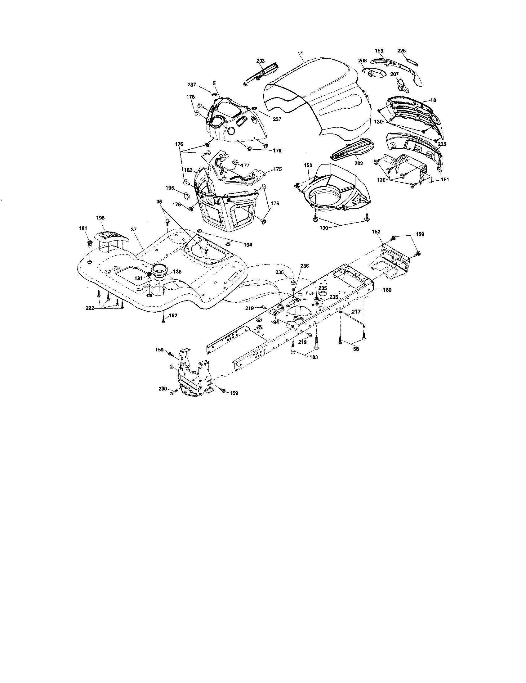Craftsman 917287210 chassis assembly diagram