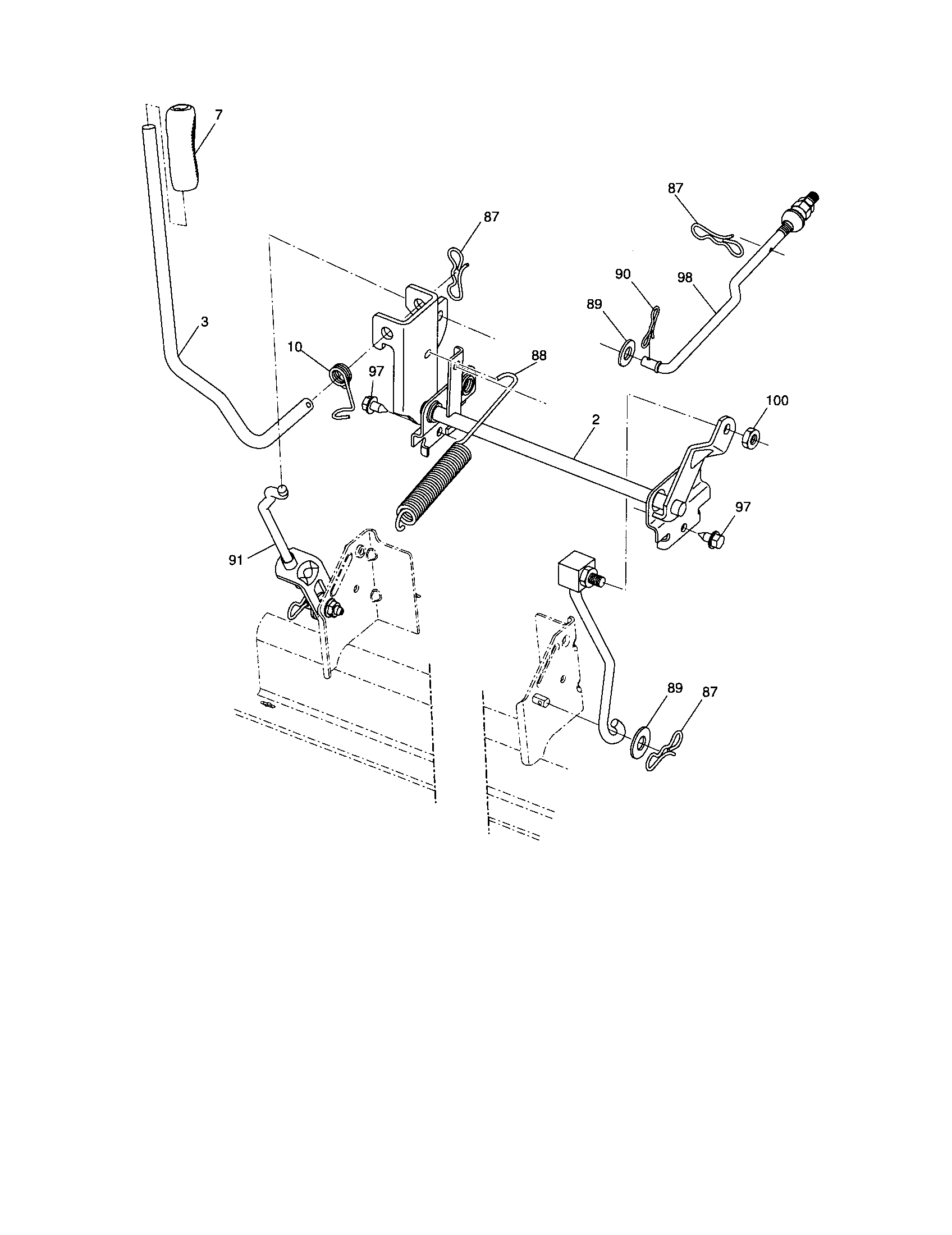 Craftsman 917287210 lift assembly diagram