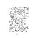 Briggs & Stratton 123K02-0564-E1 cylinder/crankshaft/crankcase diagram