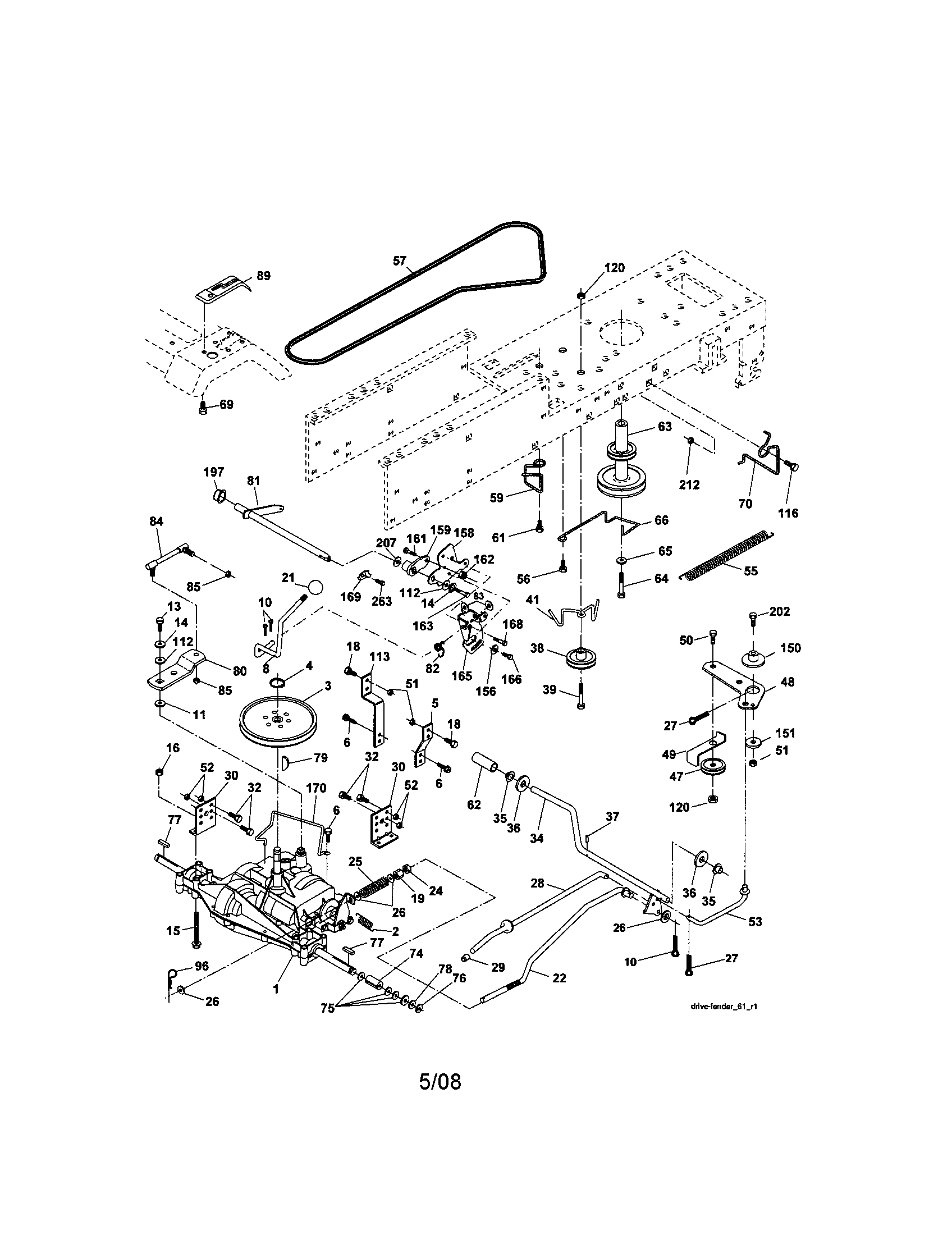 Craftsman 917287071 ground drive diagram