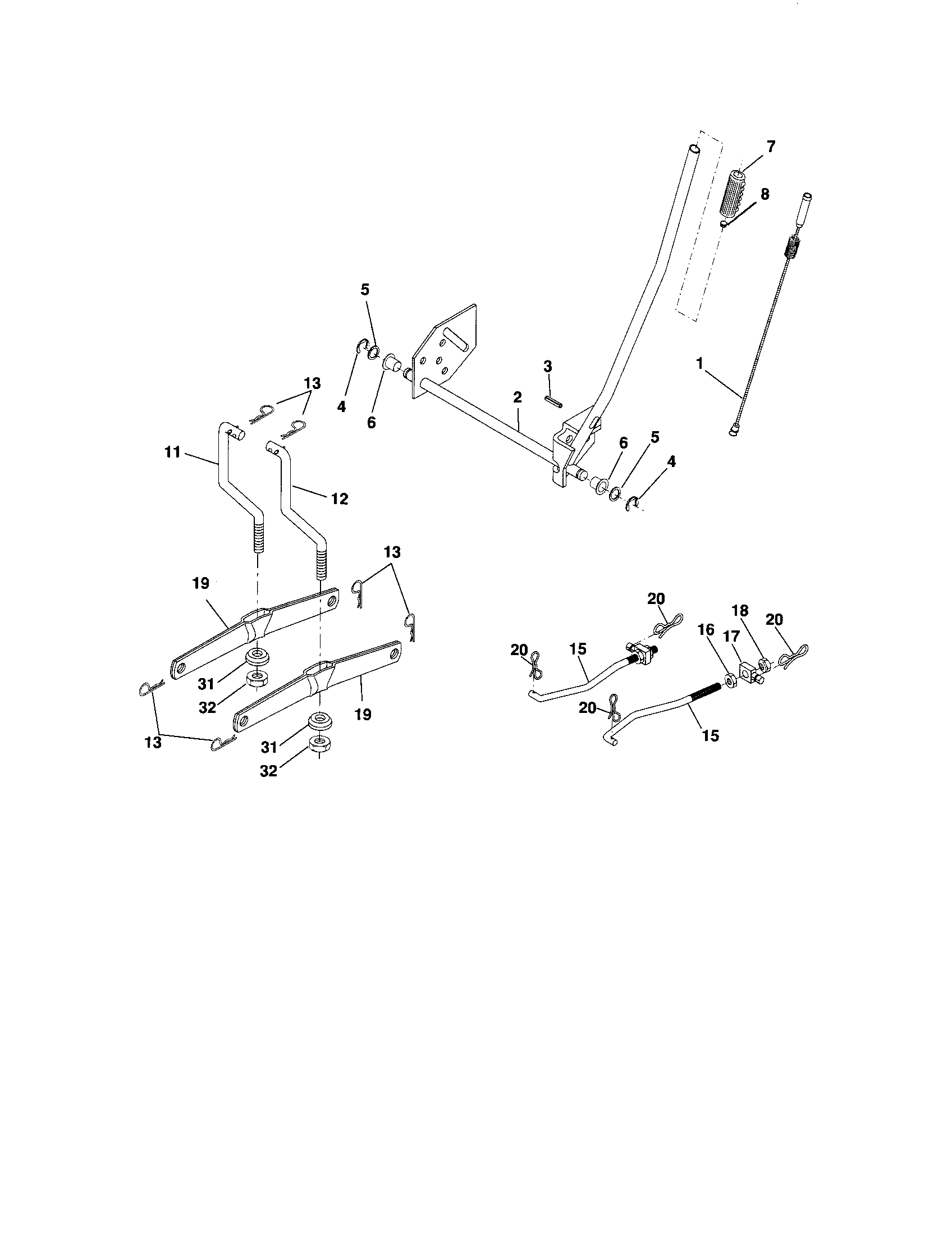 Craftsman 917287071 lift assembly diagram