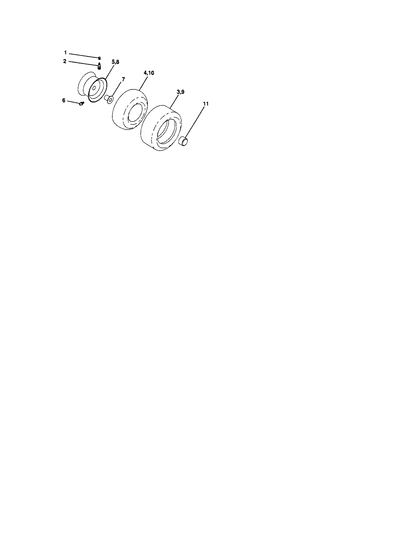 Craftsman 917287071 wheels and tires diagram