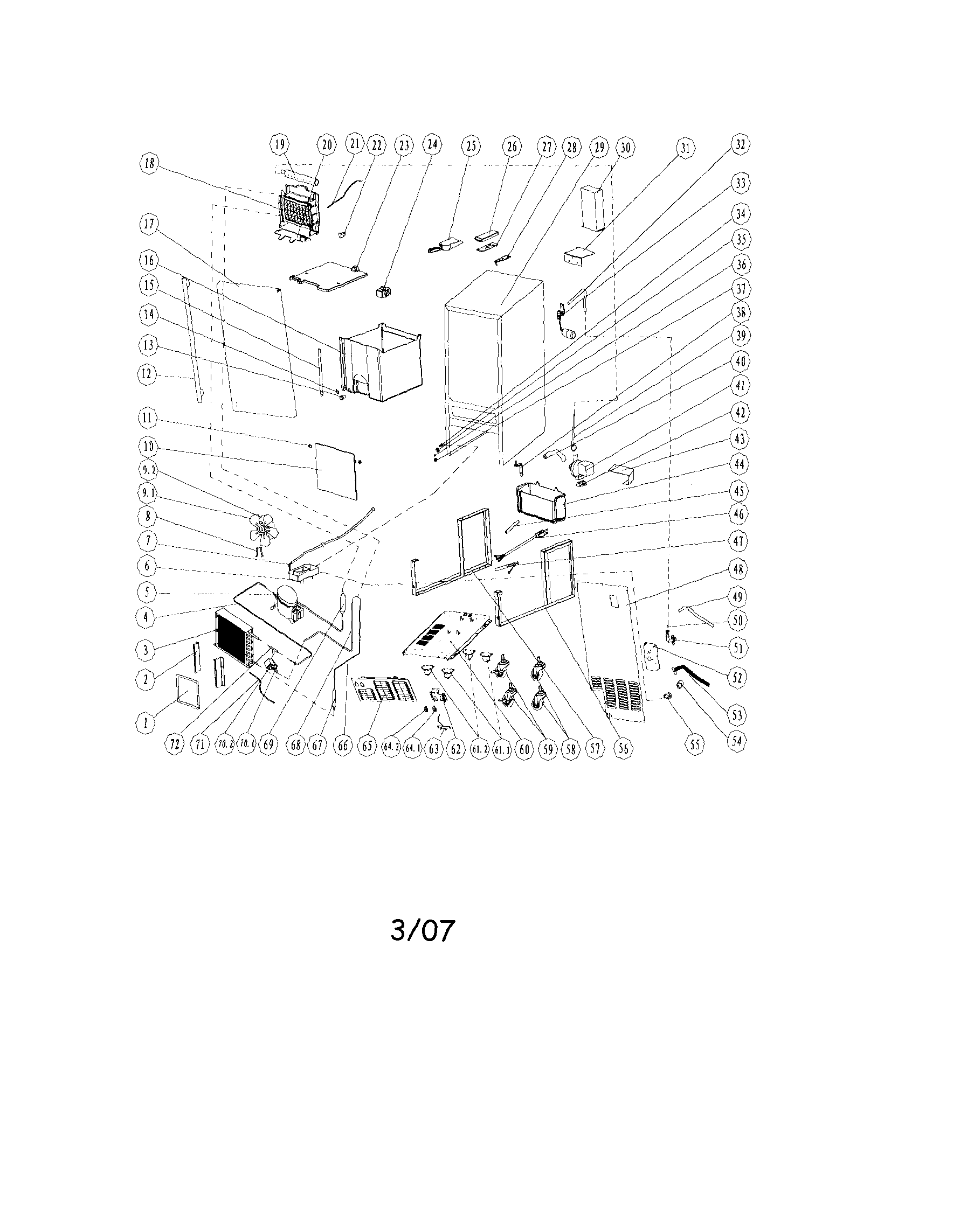 Franklin Chef F1M35OD icemaker diagram