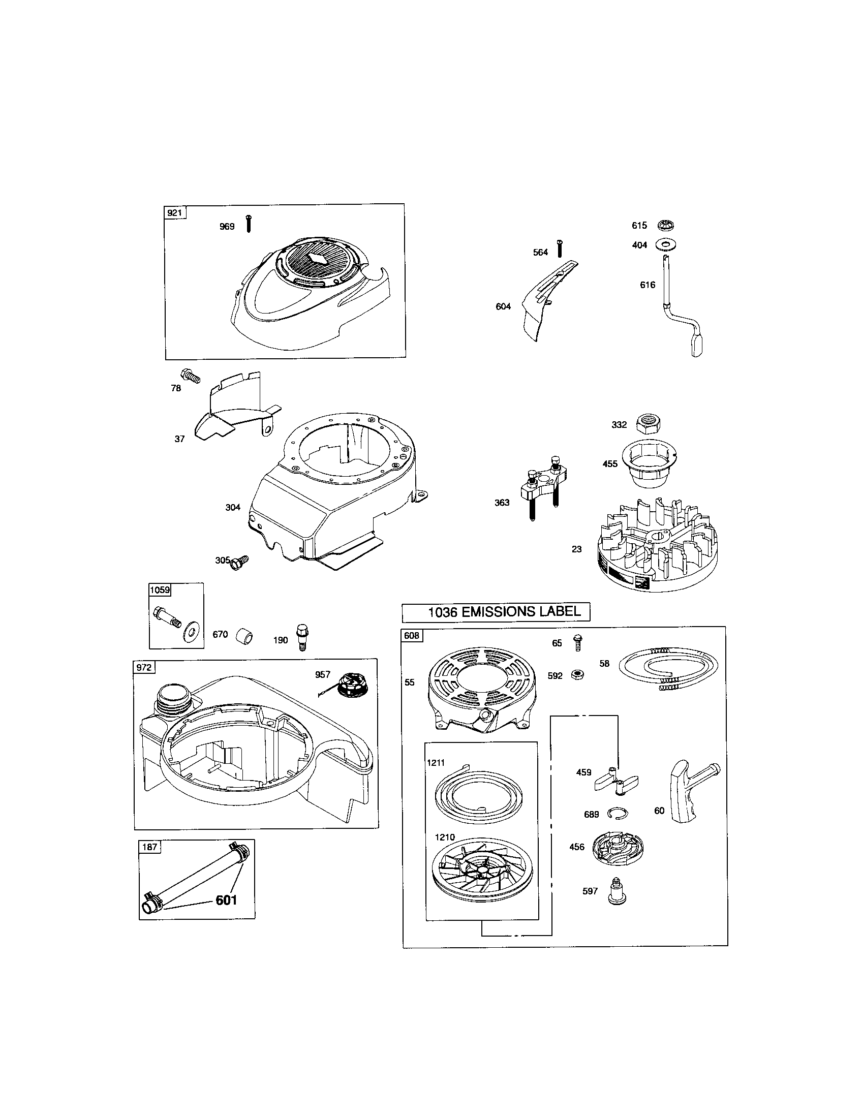 Craftsman 917376722 blower housing/rewind starter diagram