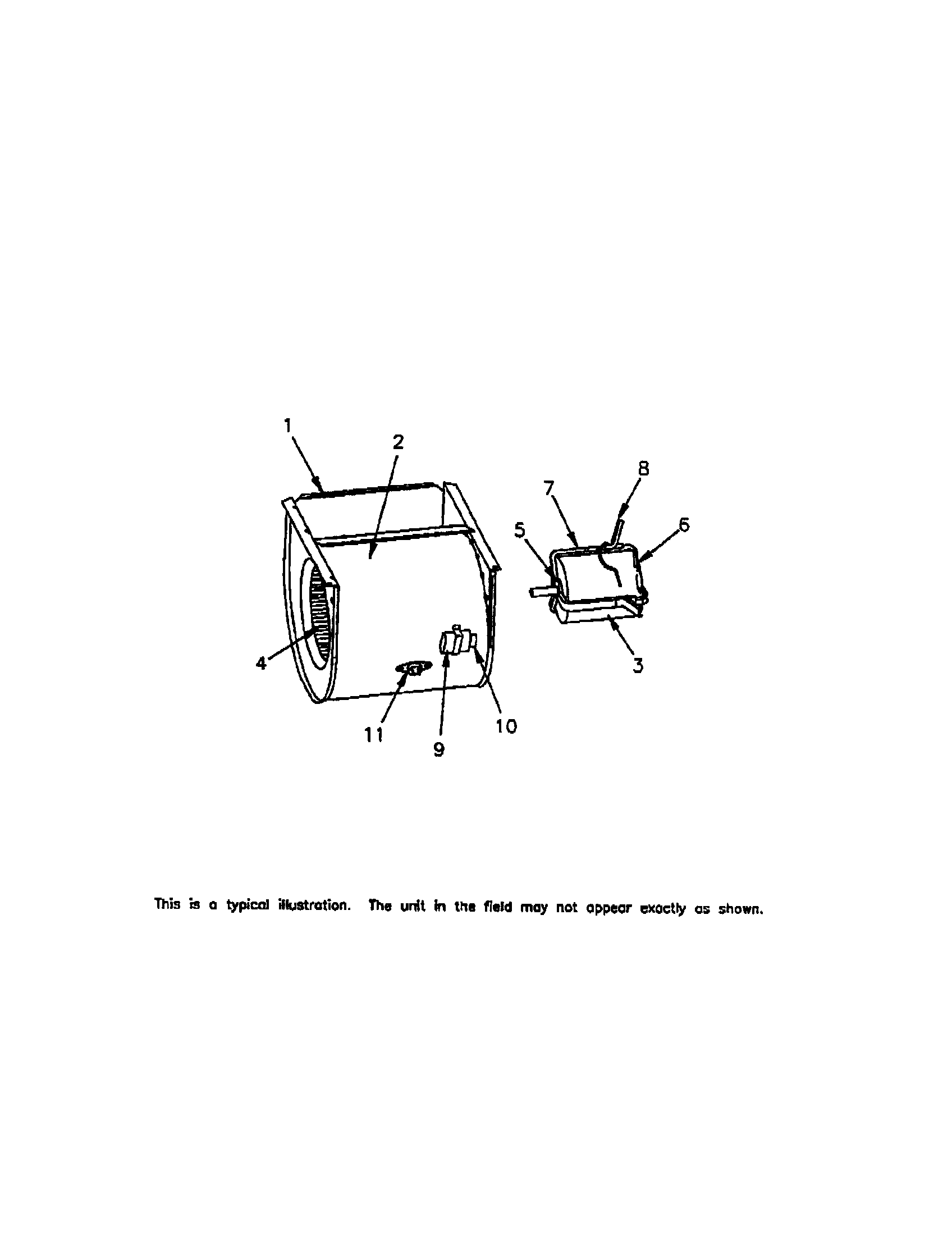 Trane TUD100C948H1 blower assembly diagram