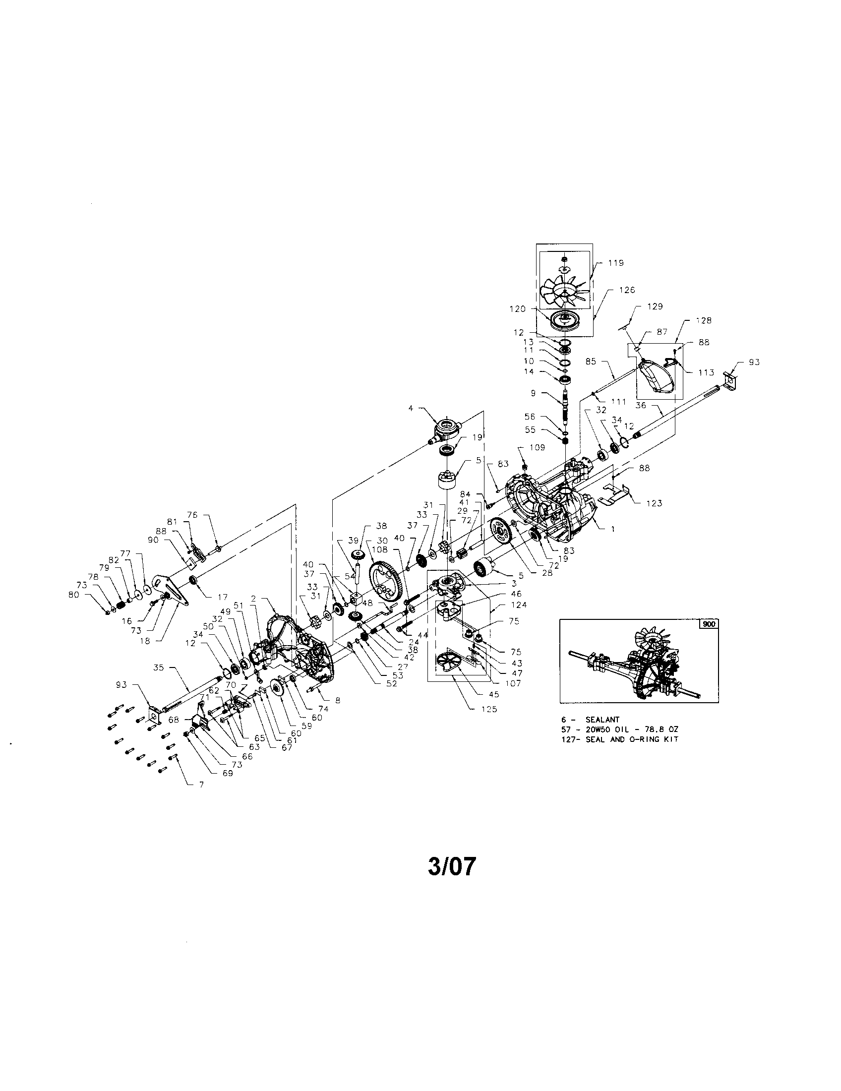 Craftsman 917256970 hydro transaxle diagram