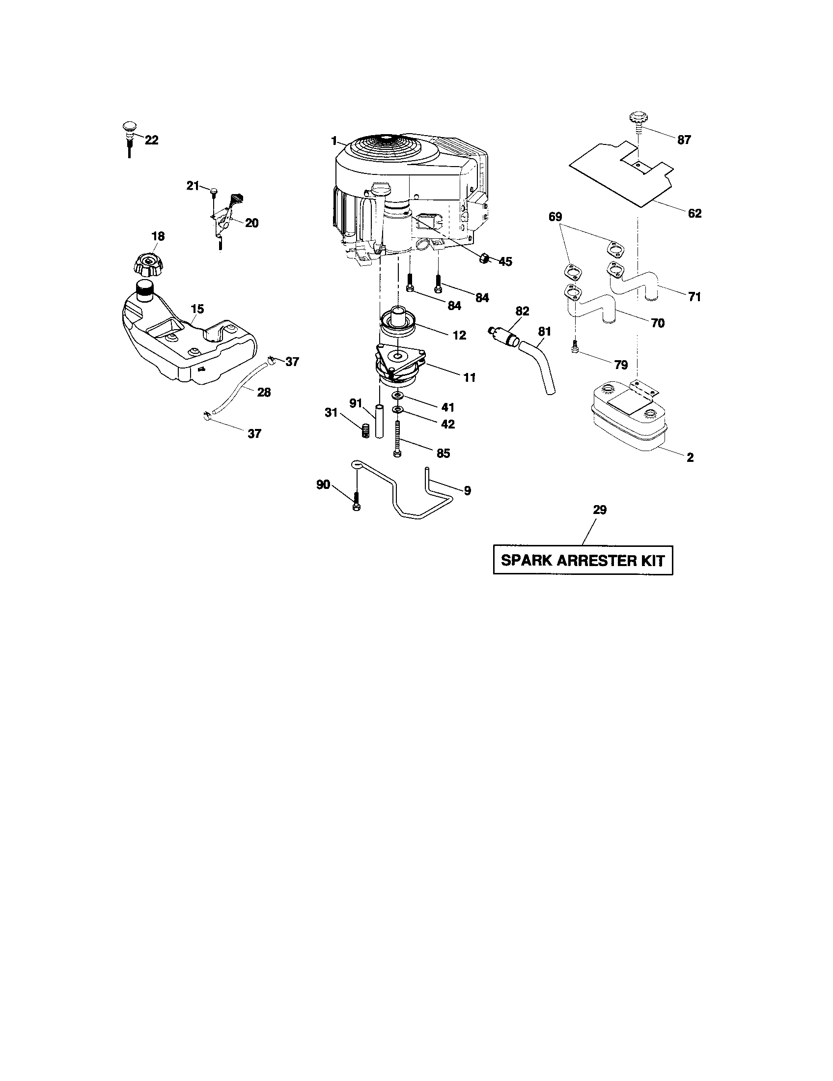 Craftsman 917287490 engine diagram
