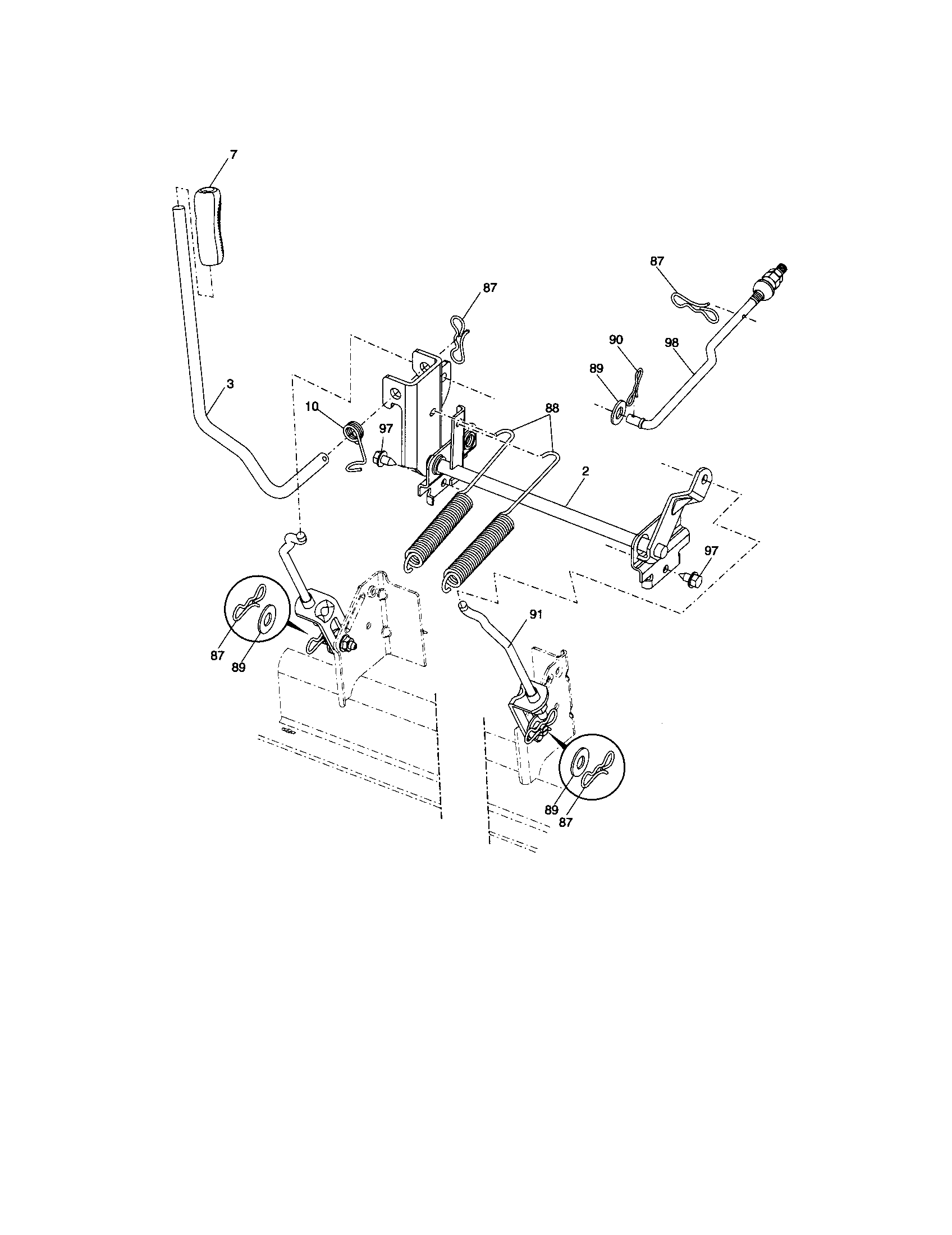 Craftsman 917287490 lift assembly diagram