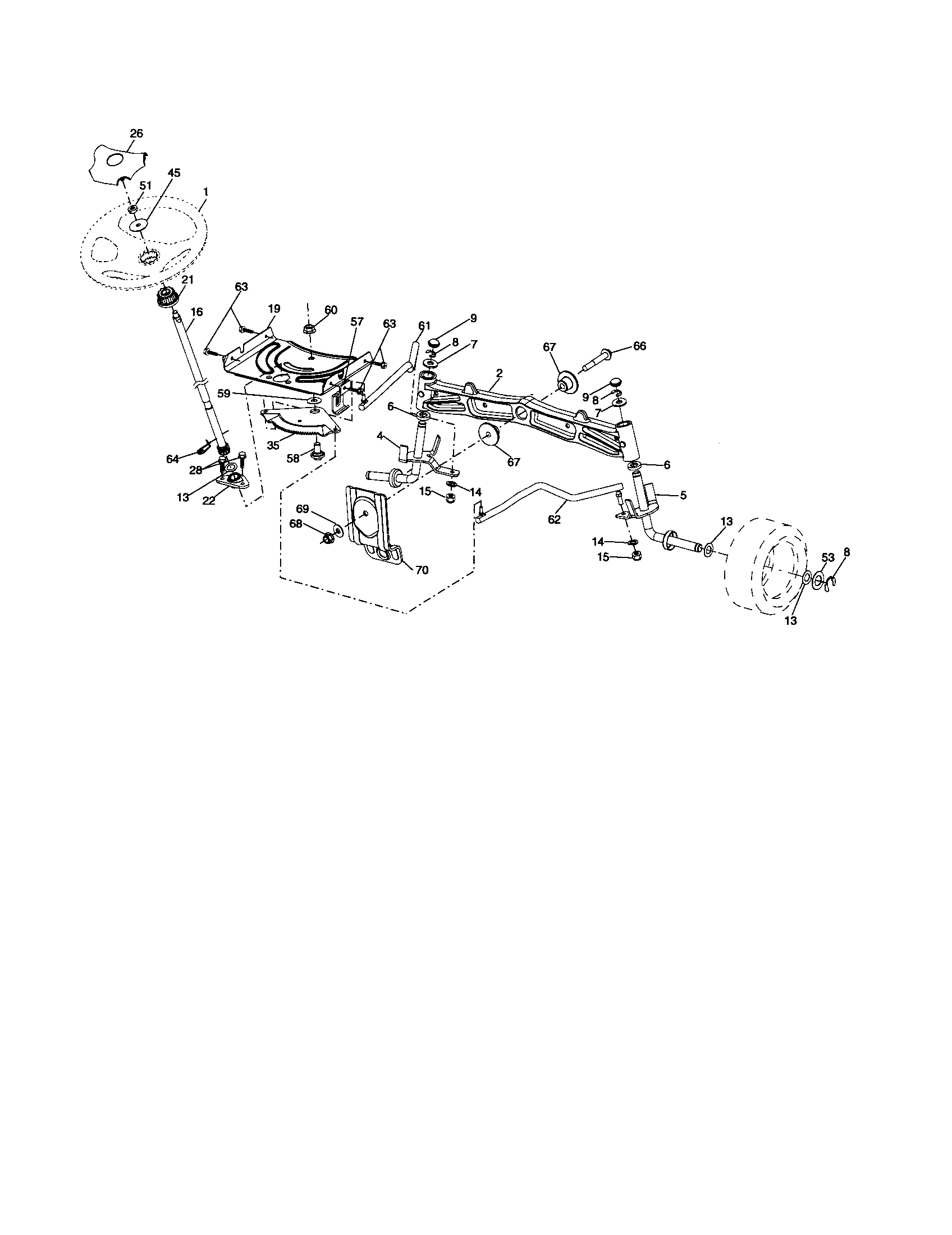 Husqvarna 917287560 steering assembly diagram