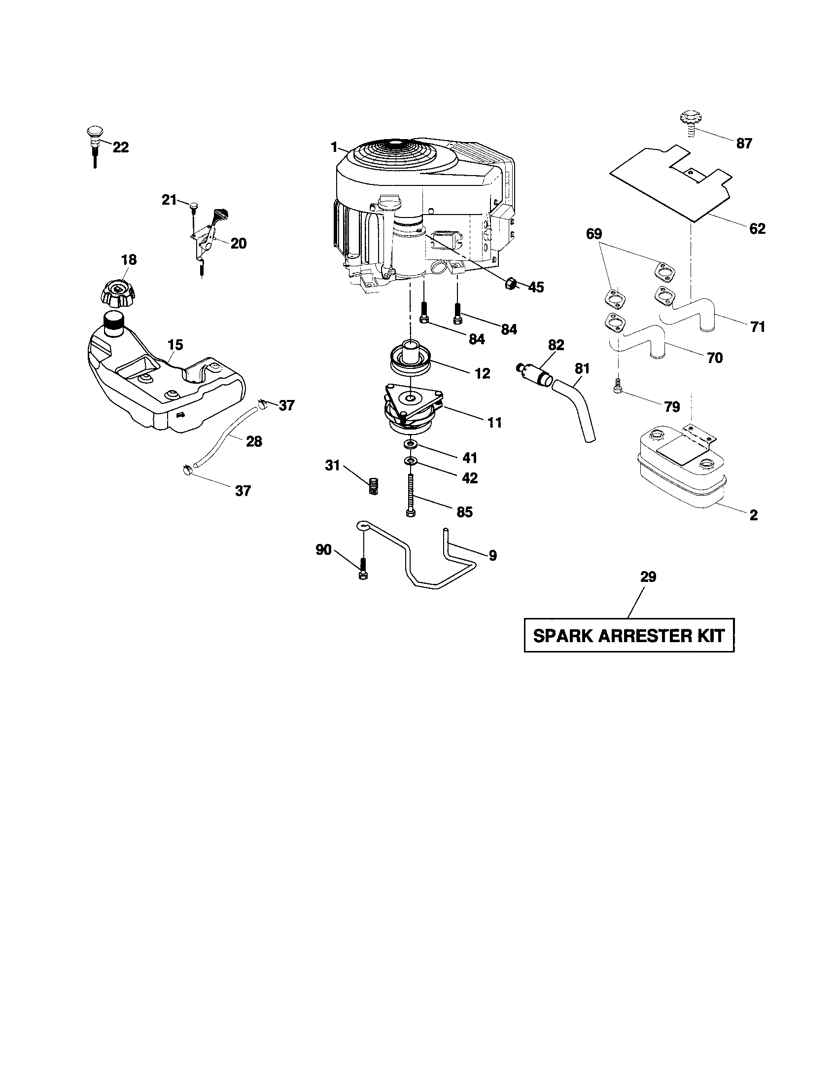 Husqvarna 917287560 engine diagram