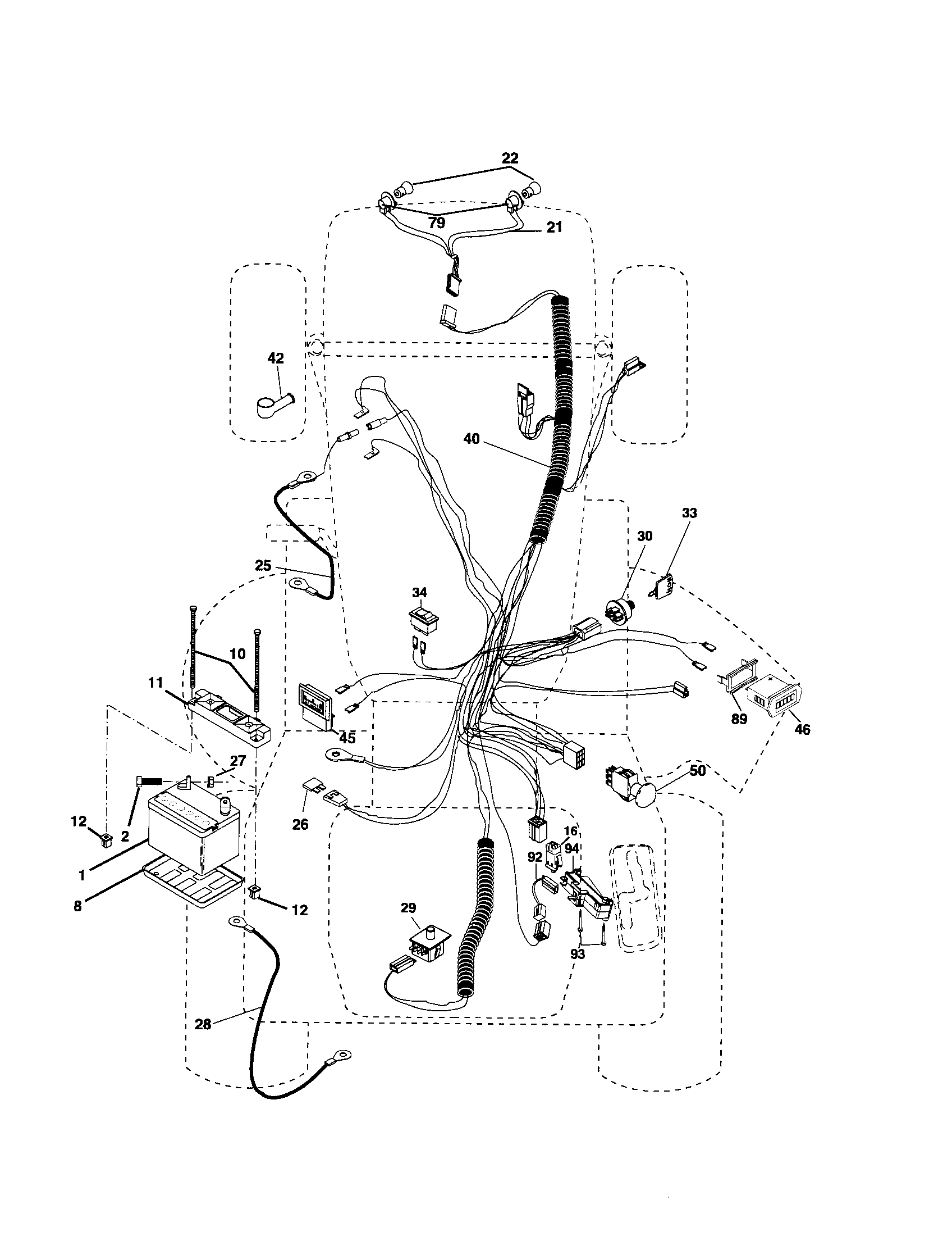 Poulan PKGTH2554 electrical diagram