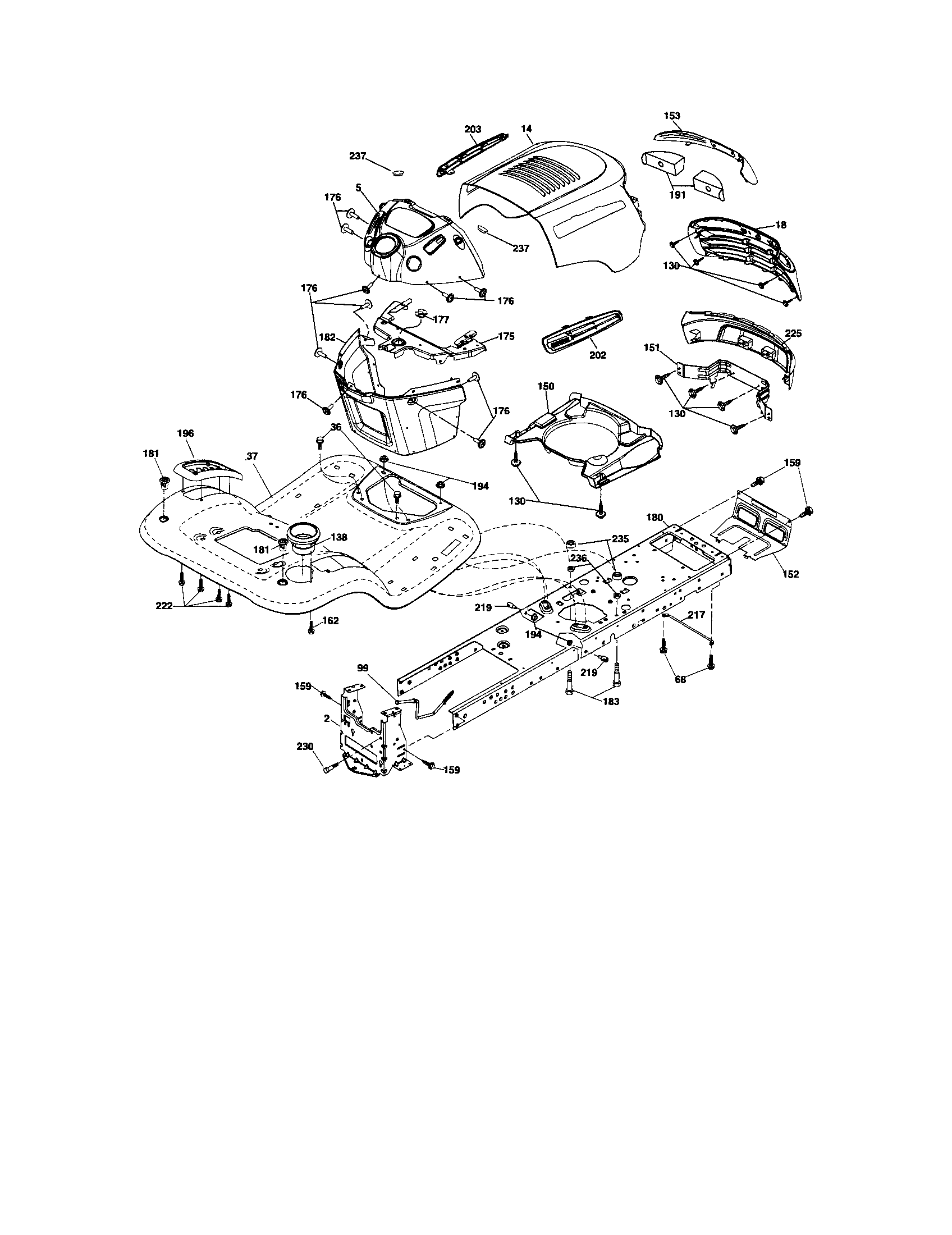 Craftsman 917287121 chassis assembly diagram