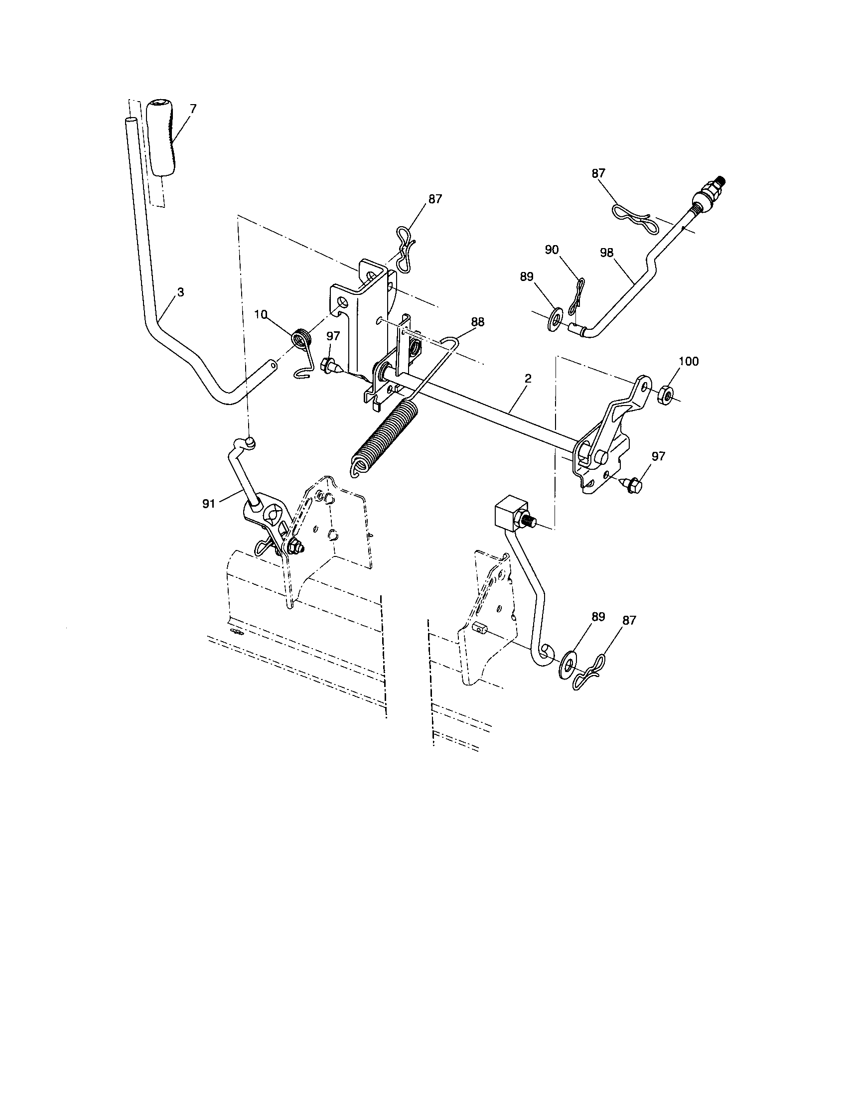 Craftsman 917287121 lift assembly diagram