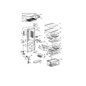 Fisher & Paykel E522BLXFD-21964B cabinet components diagram