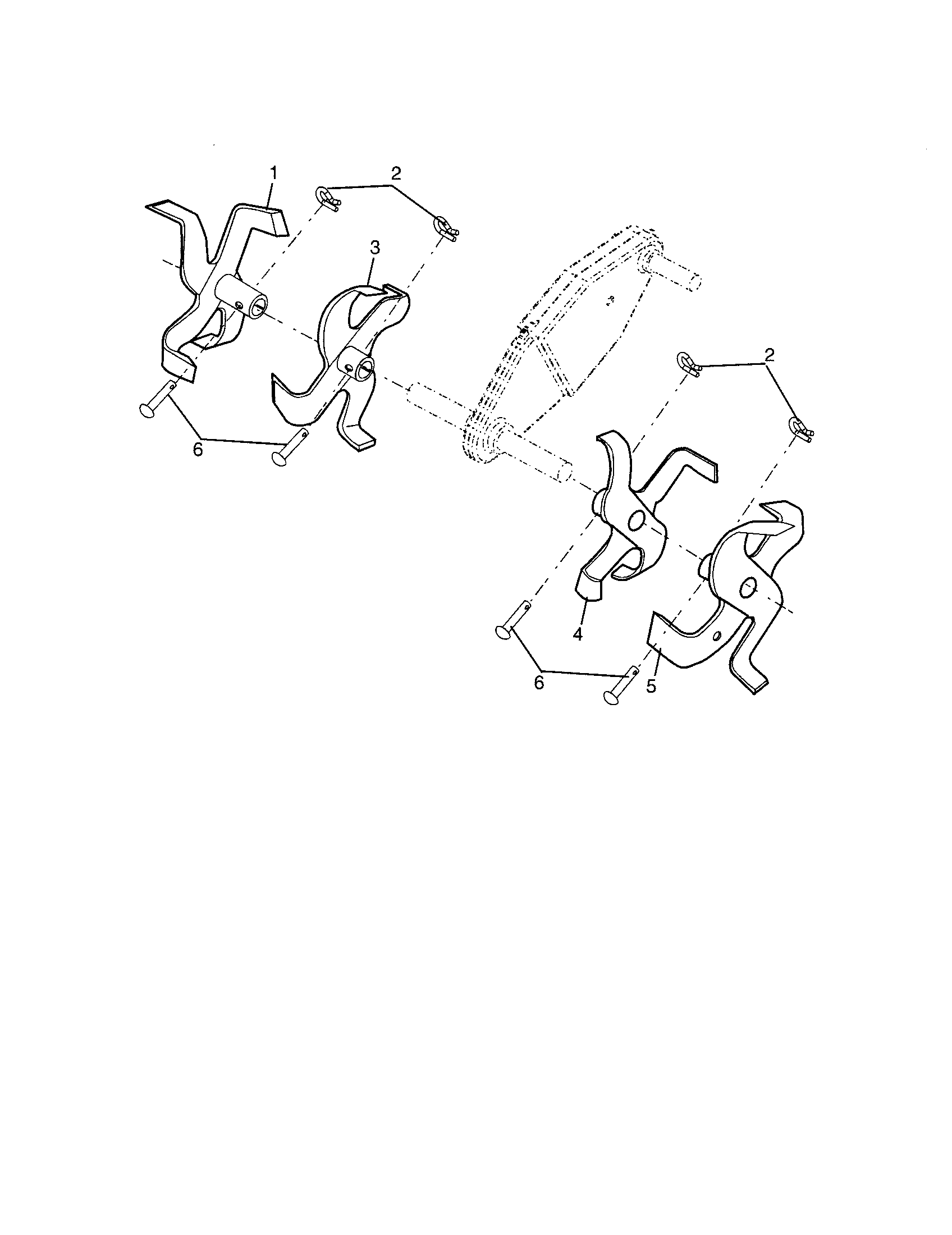 Craftsman 917297011 tine assembly diagram