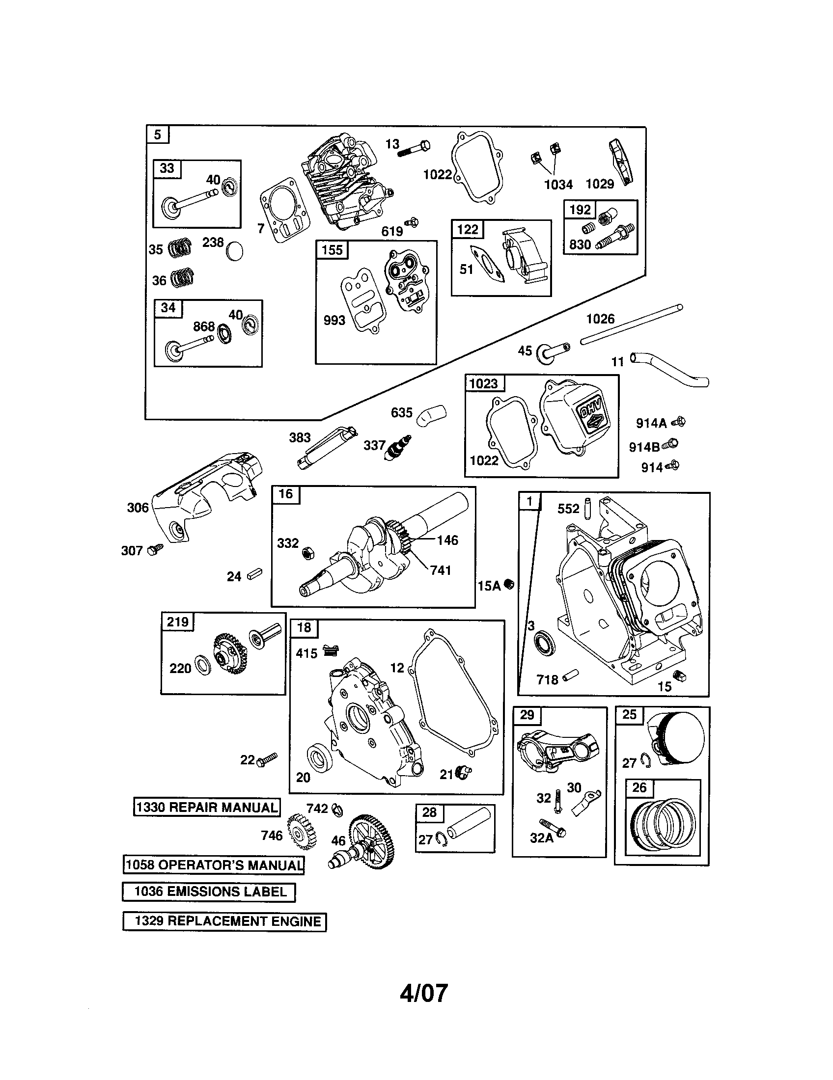 Craftsman 917297011 head-cylinder/crankshaft/crankcase diagram
