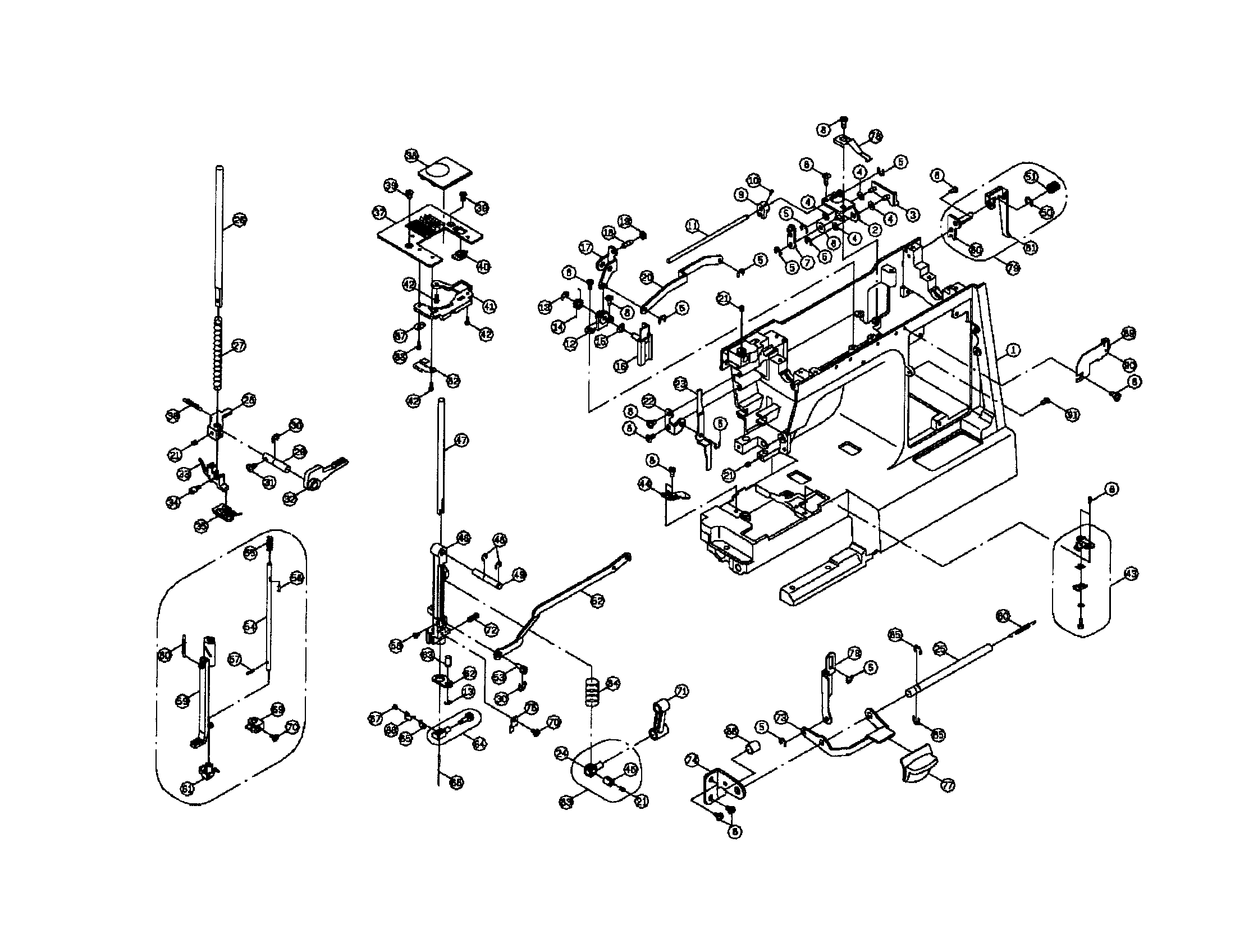 Euro-Pro 6130A2 arm diagram