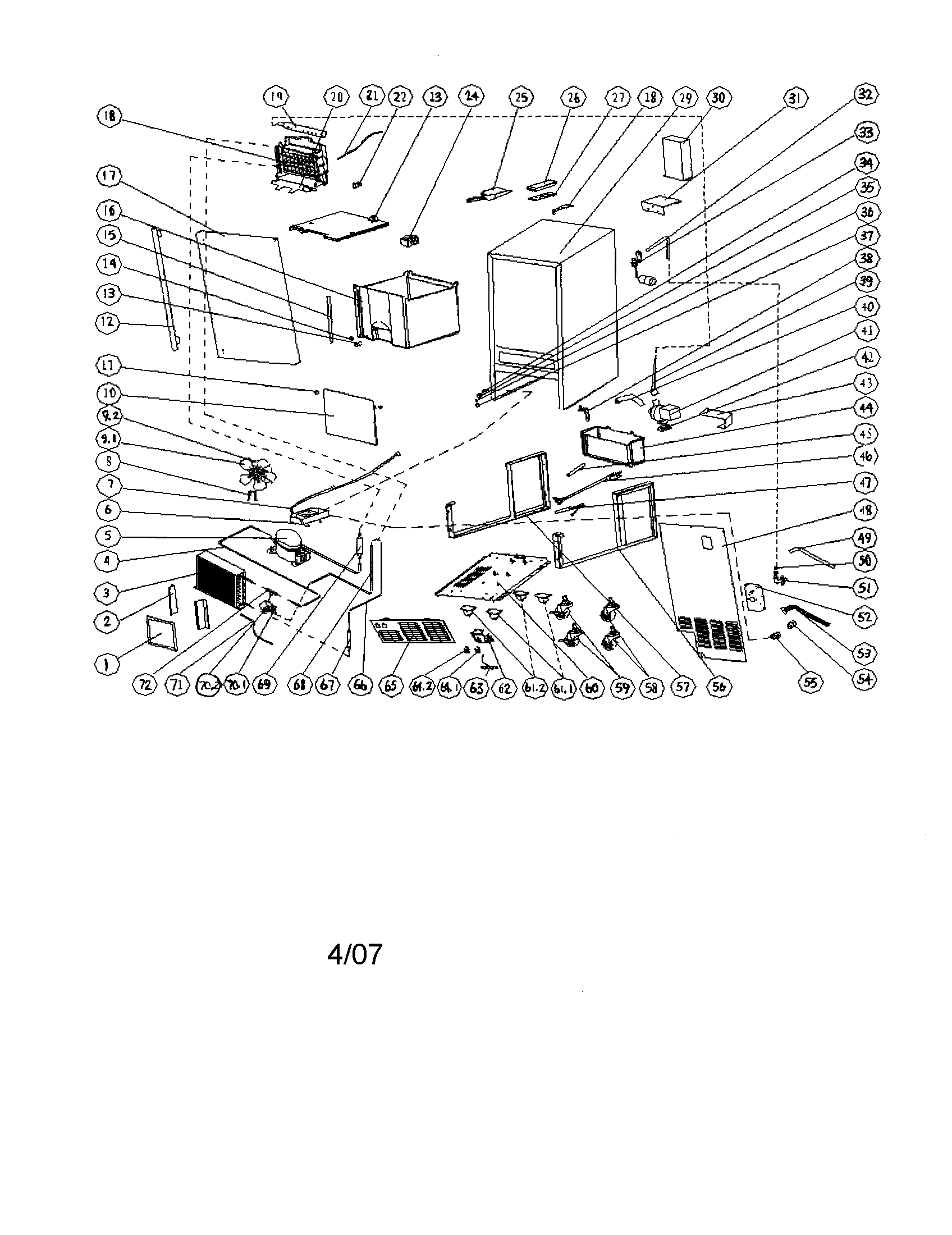 Franklin Chef FIM35OD ice maker diagram