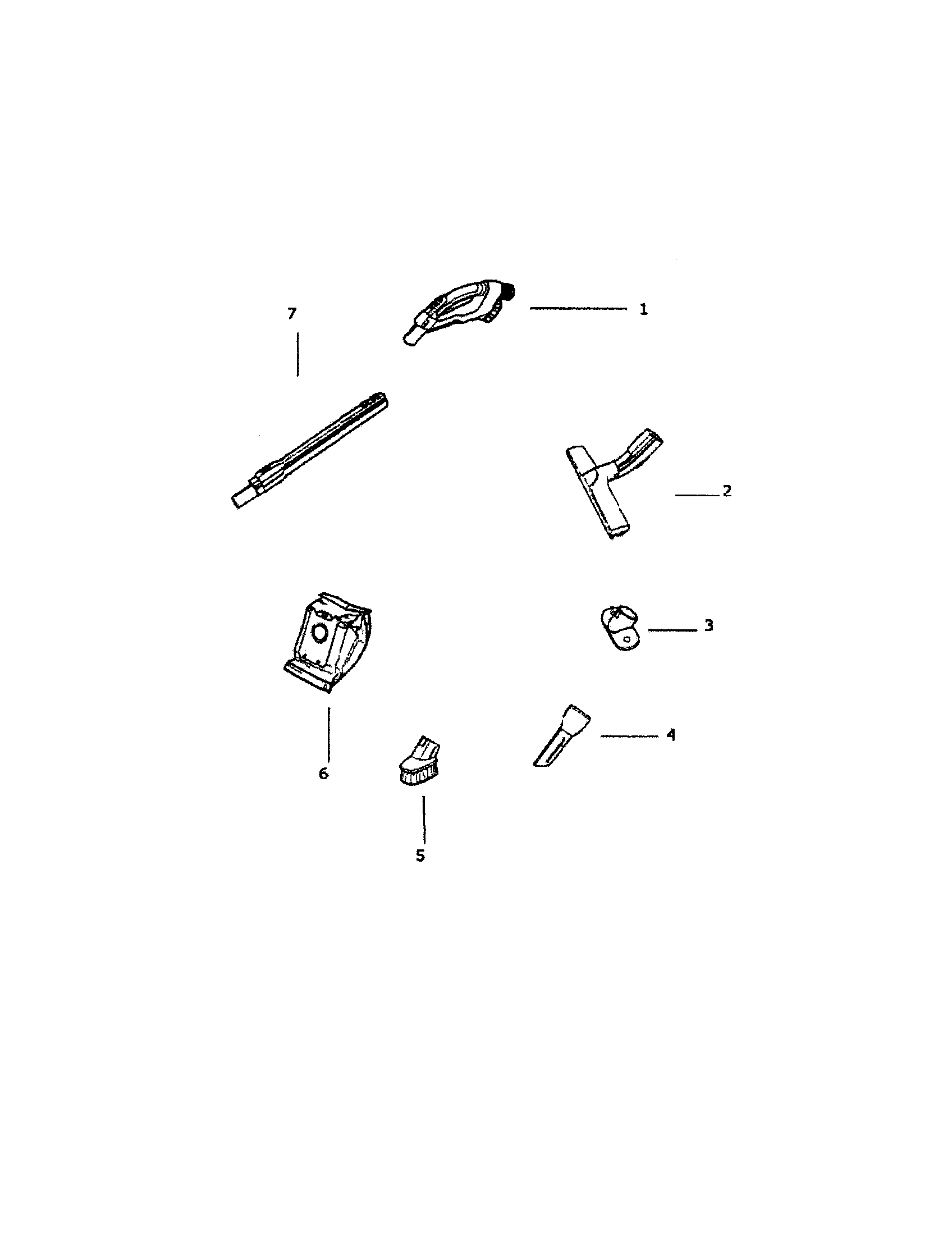 Electrolux EL7020A accessories diagram