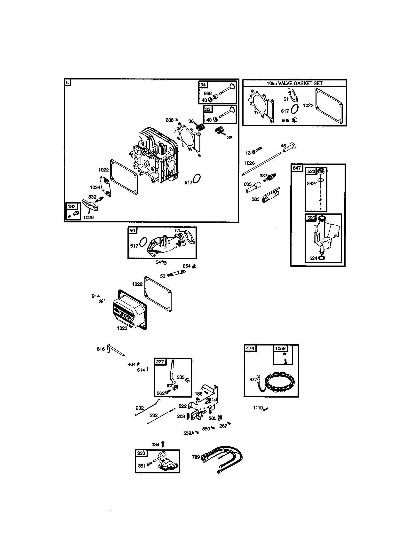 Craftsman 917256340 head-cylinder/wiring harness diagram