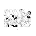 Craftsman 917376673 engine/housing/handles diagram