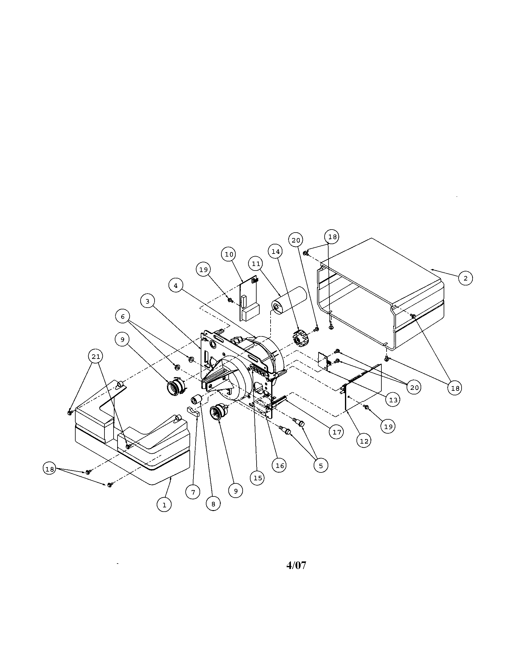 Genie 36280S lens/cover/front plate diagram